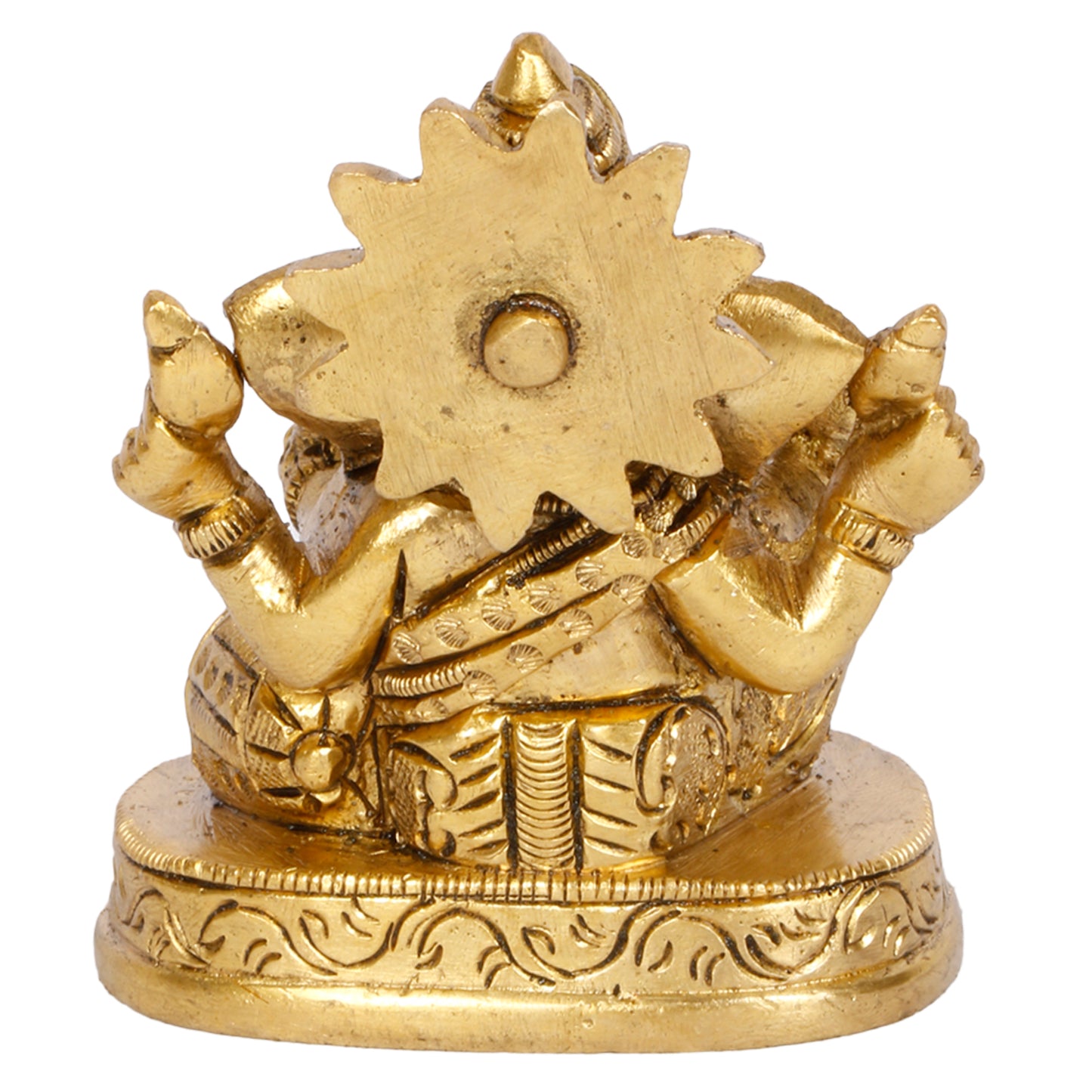 Brass Ganesh Bhagwan Idol Ganesha Statue Ganpati Murti for Home Entrance Decor Diwali Puja Gift Height 3 Inch. - SvarupArt