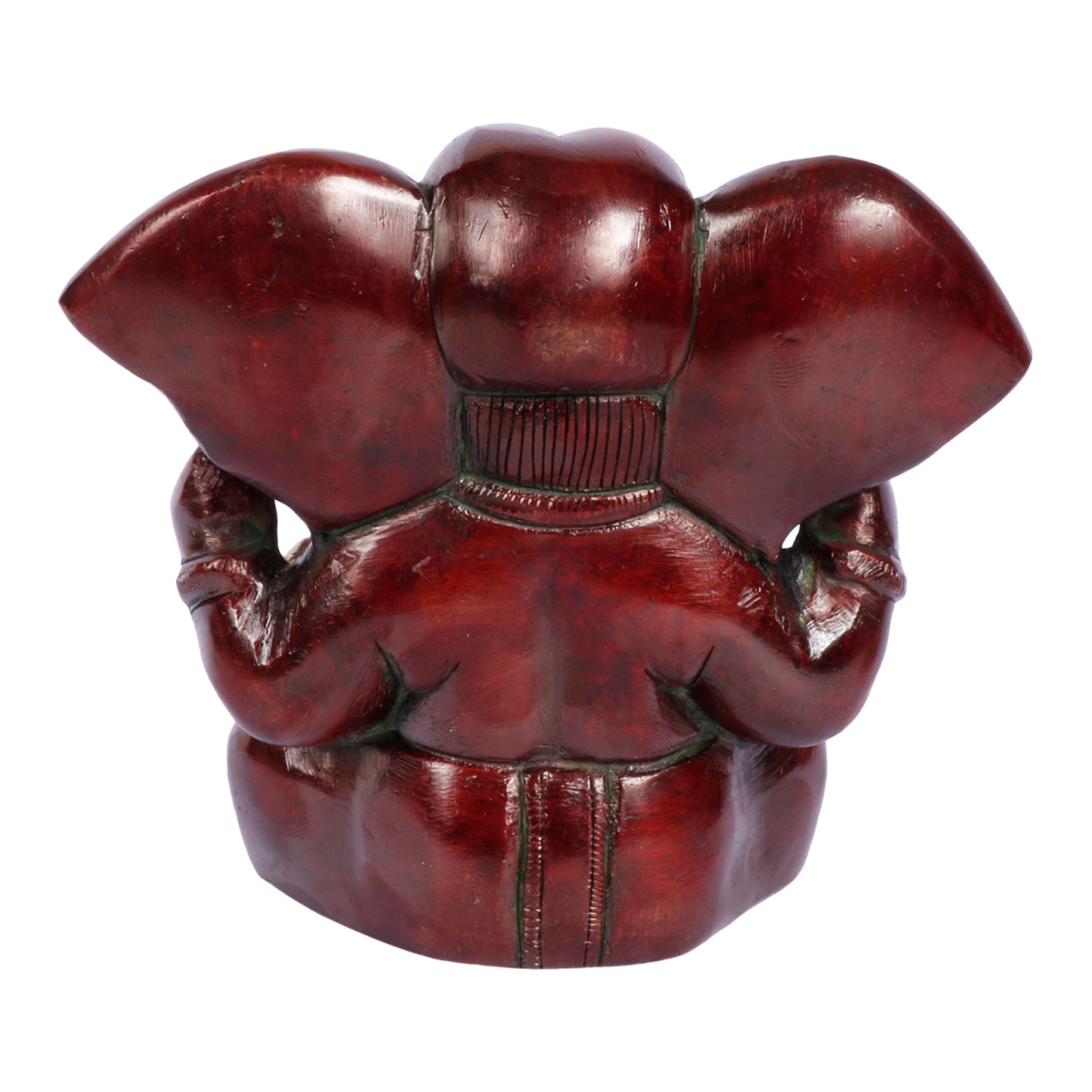 Brass Sitting Ganesha Idol In Gold Color Height 8.5 Inch Weight 2 Kg - SvarupArt