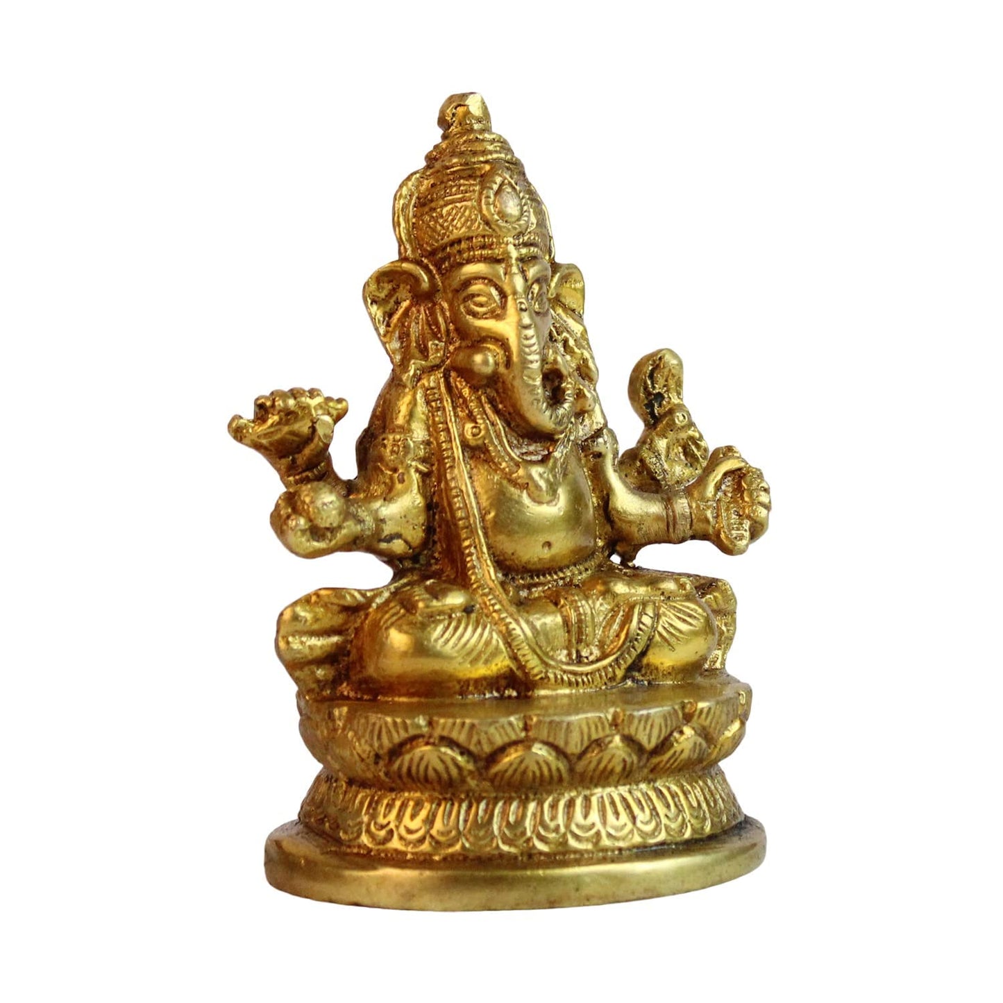Brass Sitting Ganesha Idol