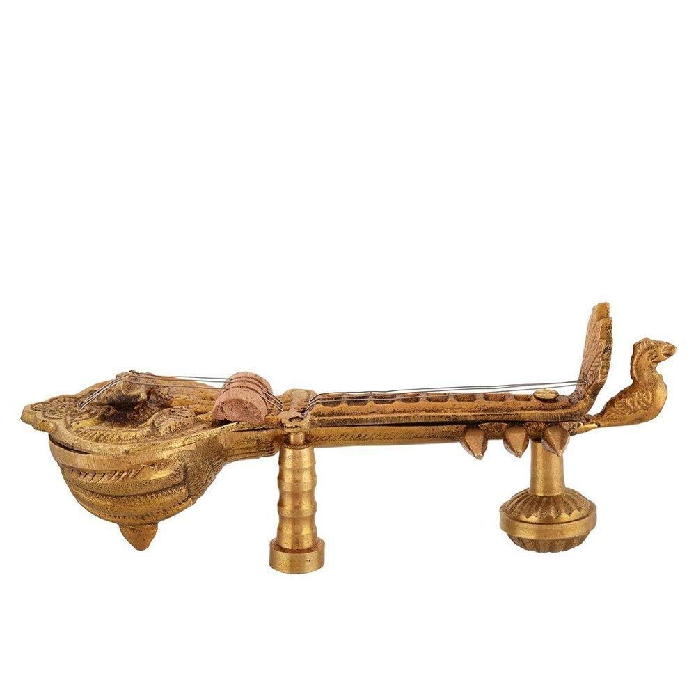 Brass Sitar Tabla Dugi Set, Sarangi Musical Instrument Indian Classical Music Set Showpiece decor Gift, Gold Color) - SvarupArt