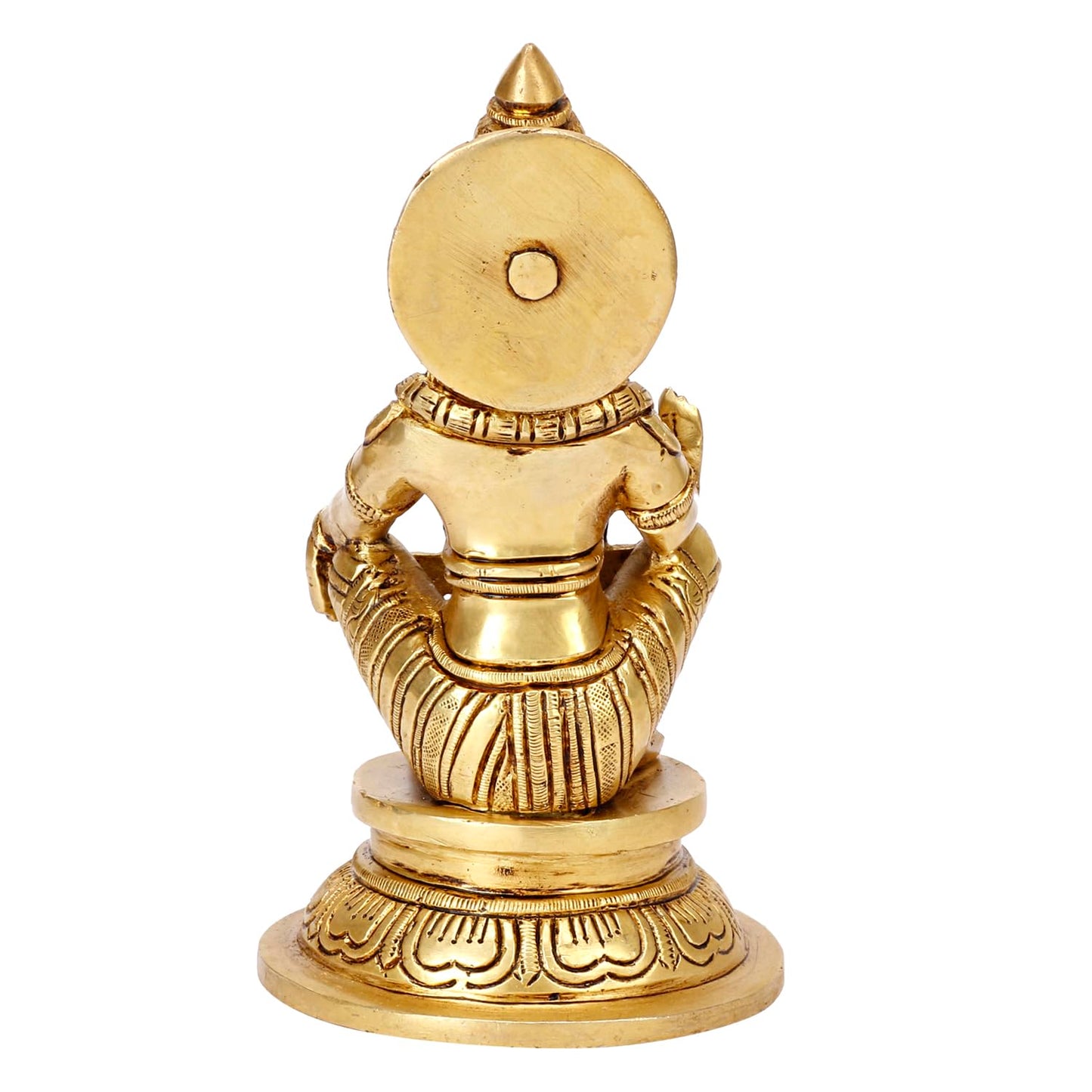 Brass Lord Ayyappan Ayyappa Sabarimala Swamy Sabarimalai Statue Idol Sculpture Blessing for Puja Decor Gift - SvarupArt
