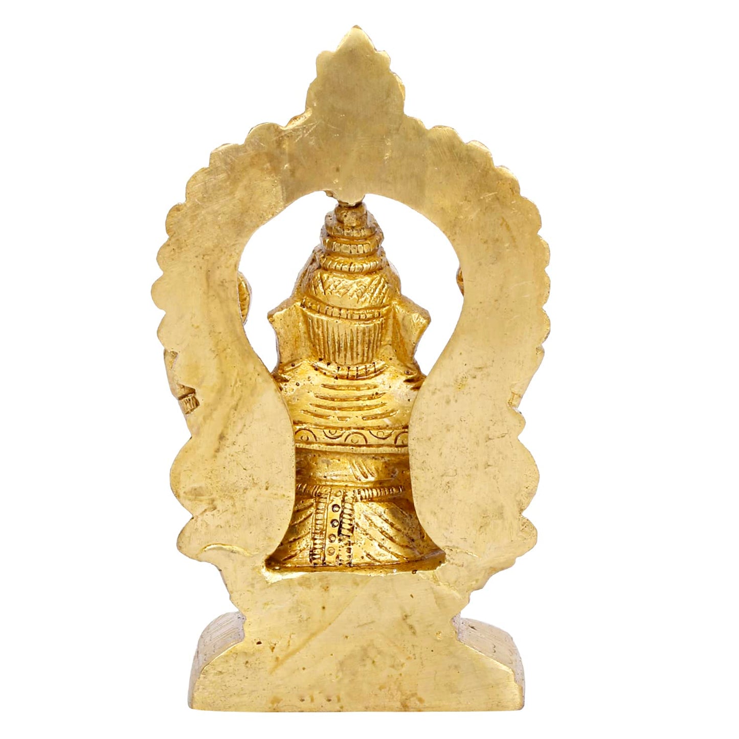 Brass Sitting Ganesha Idol Ganesha Statue Ganpati Murti for Home Entrance Decor Height 6 Inch. - SvarupArt