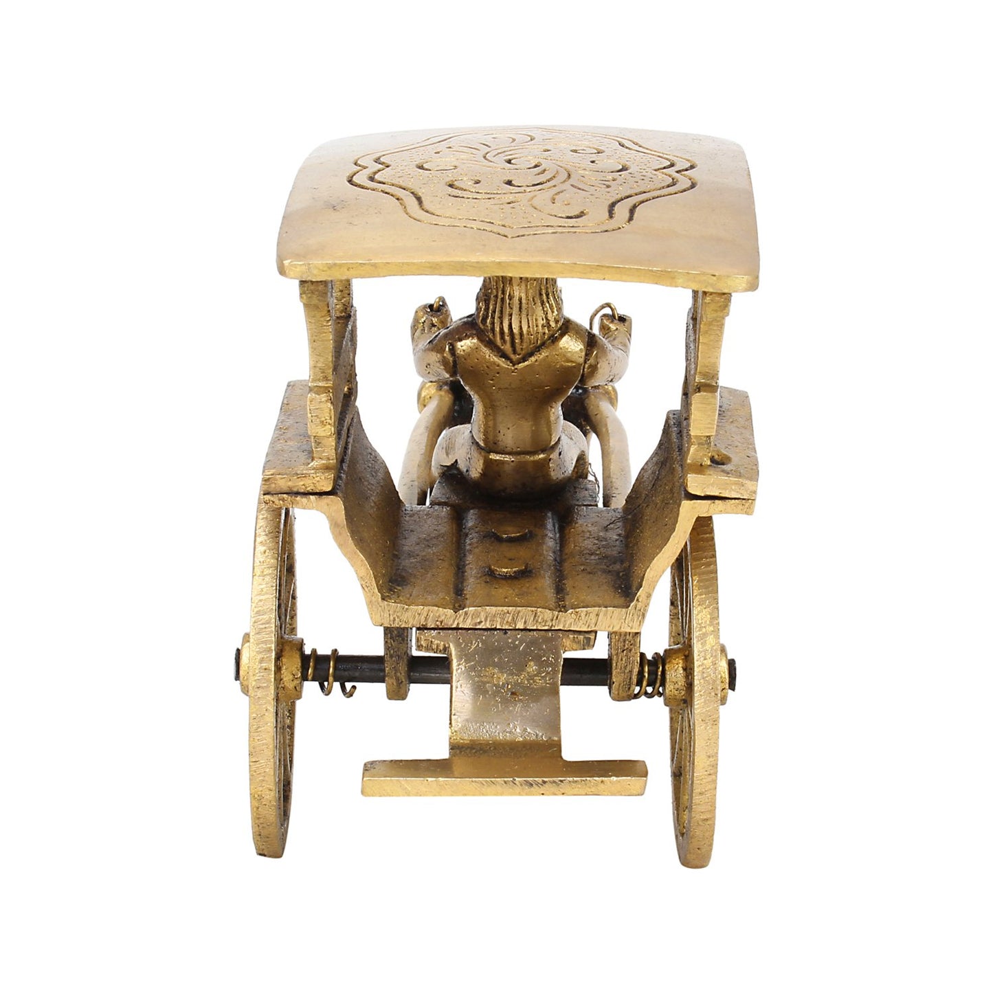 Brass European Horse Carriage Decorative Showpiece Animal Horse Cart Home Decor Gift 8 Inch Standard, Pack of 1 - SvarupArt