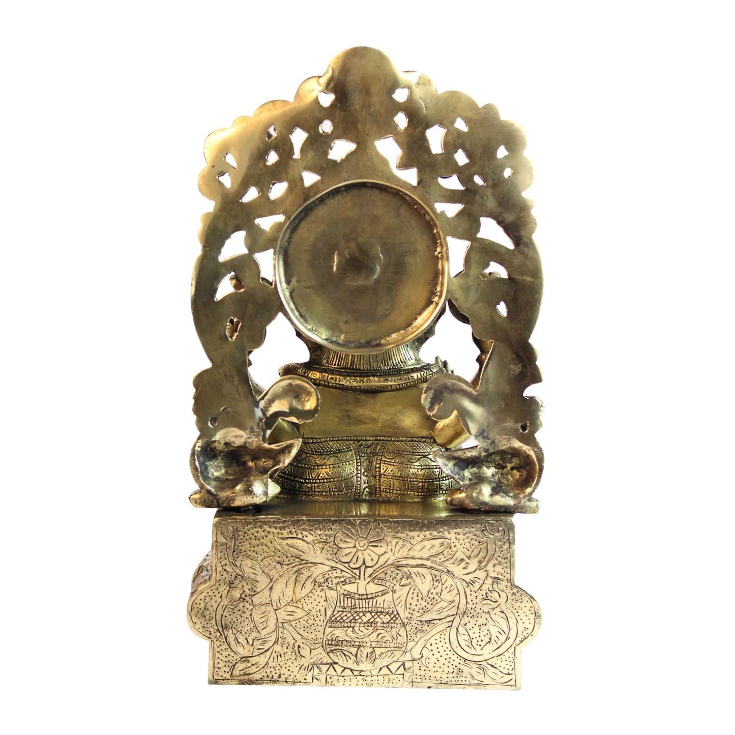 Brass Ganesha Idol for Home Decoration Ganpati Statue Murti for Gift Height 13 Inch Weight 7.2 Kg Color Antique Gold - SvarupArt