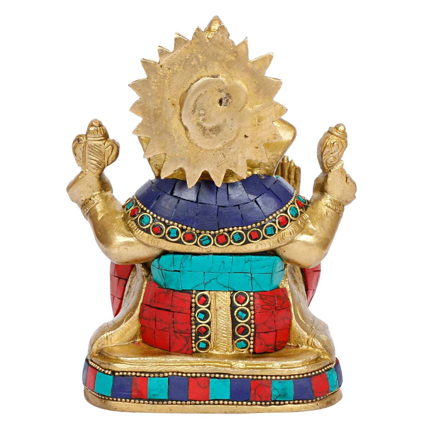 Brass Ganesh Bhagwan Idol Ganesha Statue Ganpati Murti for Home Entrance Decor Diwali Gift 6.5 Inch - SvarupArt