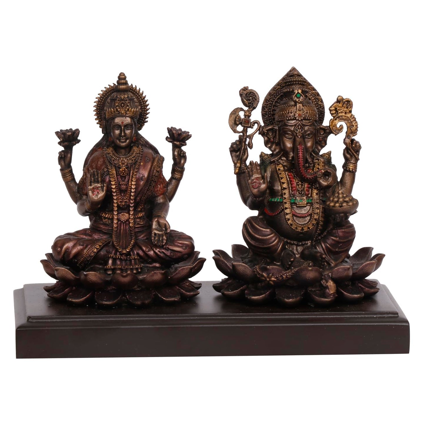 Resin Laxmi Ganesh Statue Murti Height 5 Inches - SvarupArt