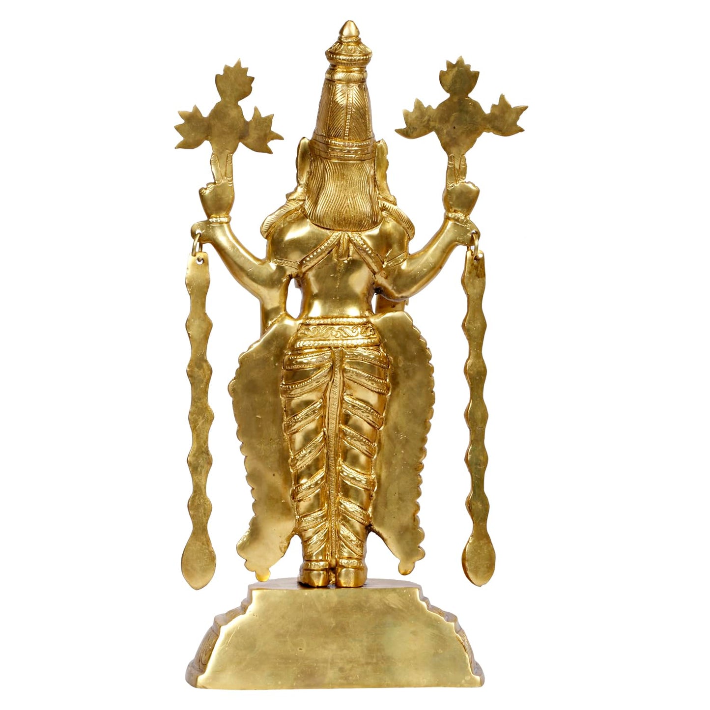 Brass Tirupati Balaji Venkateshwara Statue Vishnu Chakra Namah Shankh Murti Lord Srinivasa Religious Idol Decor Gift - SvarupArt