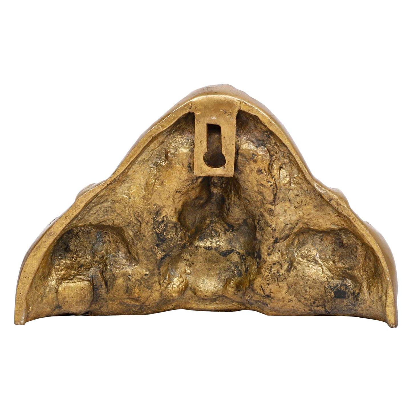 Brass Gaja Ganesha Lord Ganesh Sitting on Rat with Elephants Idol Wall Hanging Table Top Murti for Home Entrance. - SvarupArt