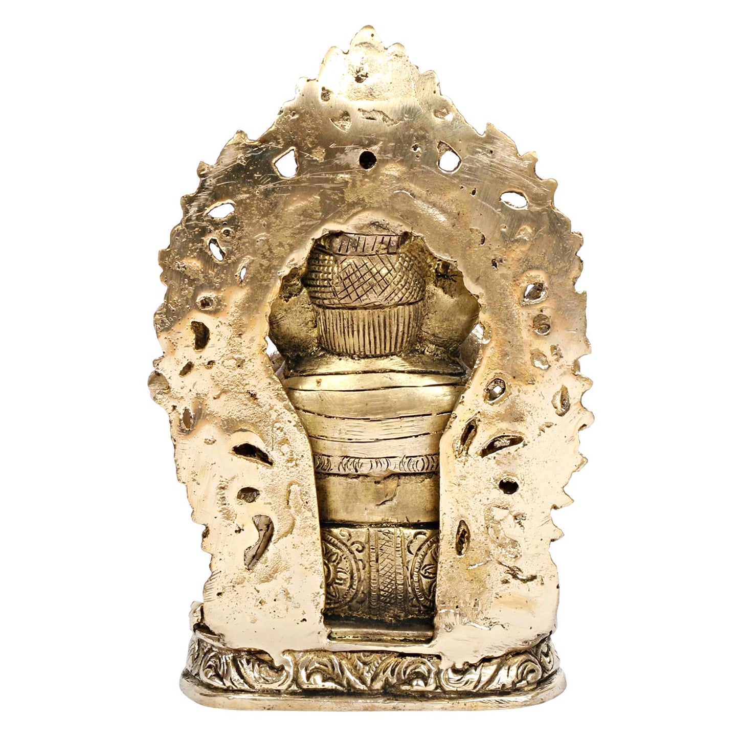 Brass Ganesh Idol Statue Elephant Murti God Ganesha Vinayak Ganpati Sitting Sculpture Height 7.5 Inch - SvarupArt