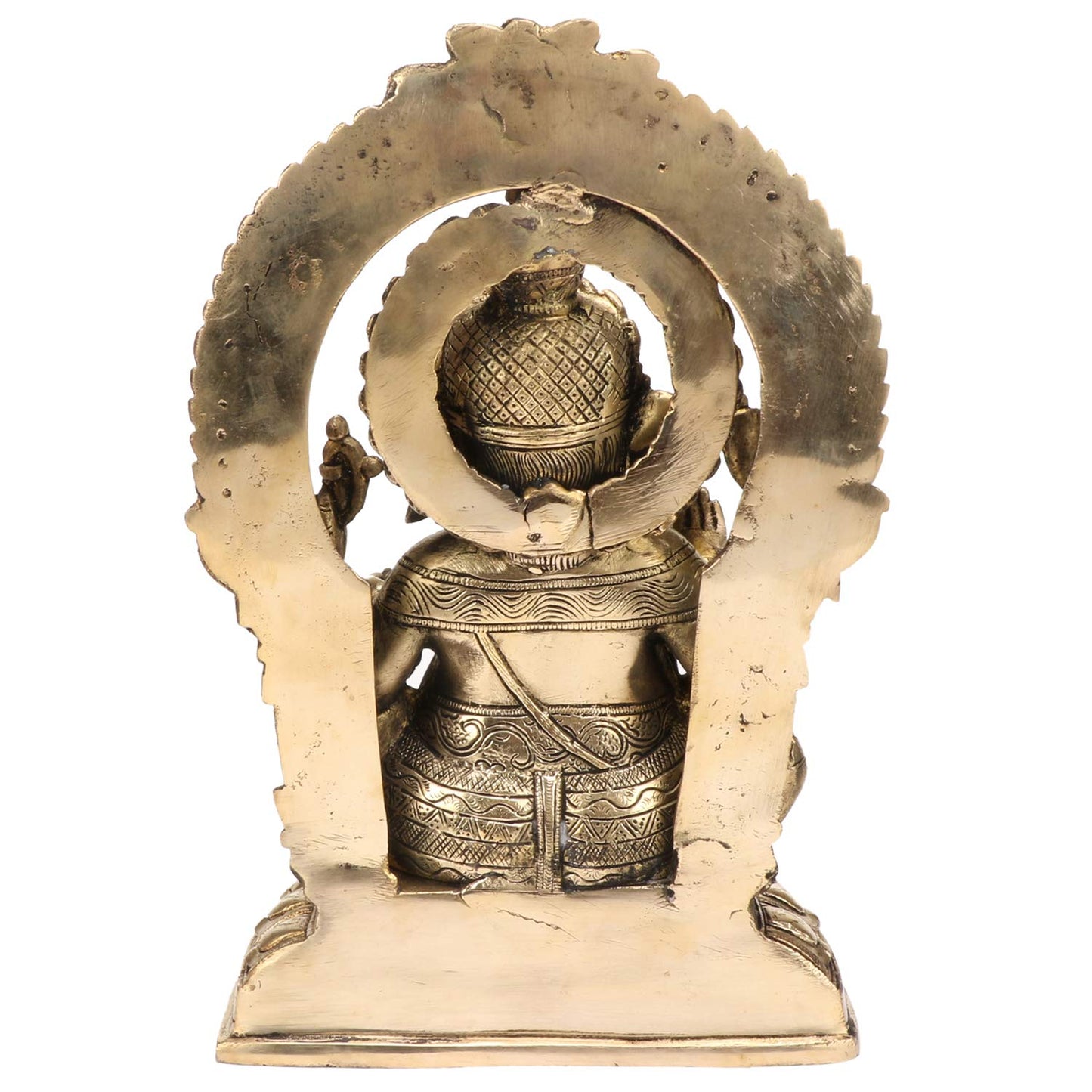 Big Brass Ganesha Elephant Murti God Ganesha Vinayak Ganpati Sitting Idol Bhagwan Entrance Home Décor 12 Inch - SvarupArt