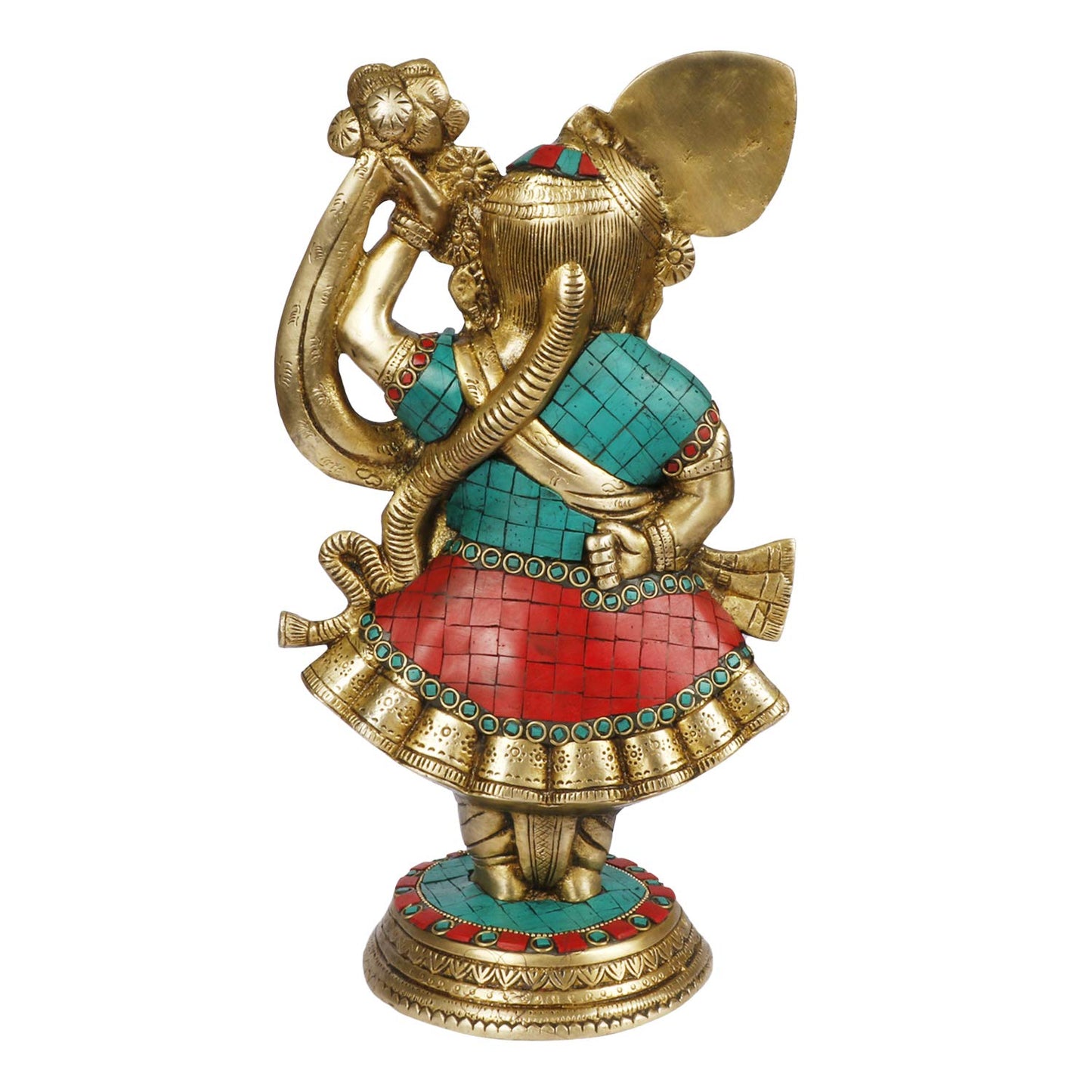Brass Dwarkadhish Shrinath Ji Krishna Bhagwan Idol Murli Kishan Murti Playing Bansuri Gift for Home Mandir Decor - SvarupArt