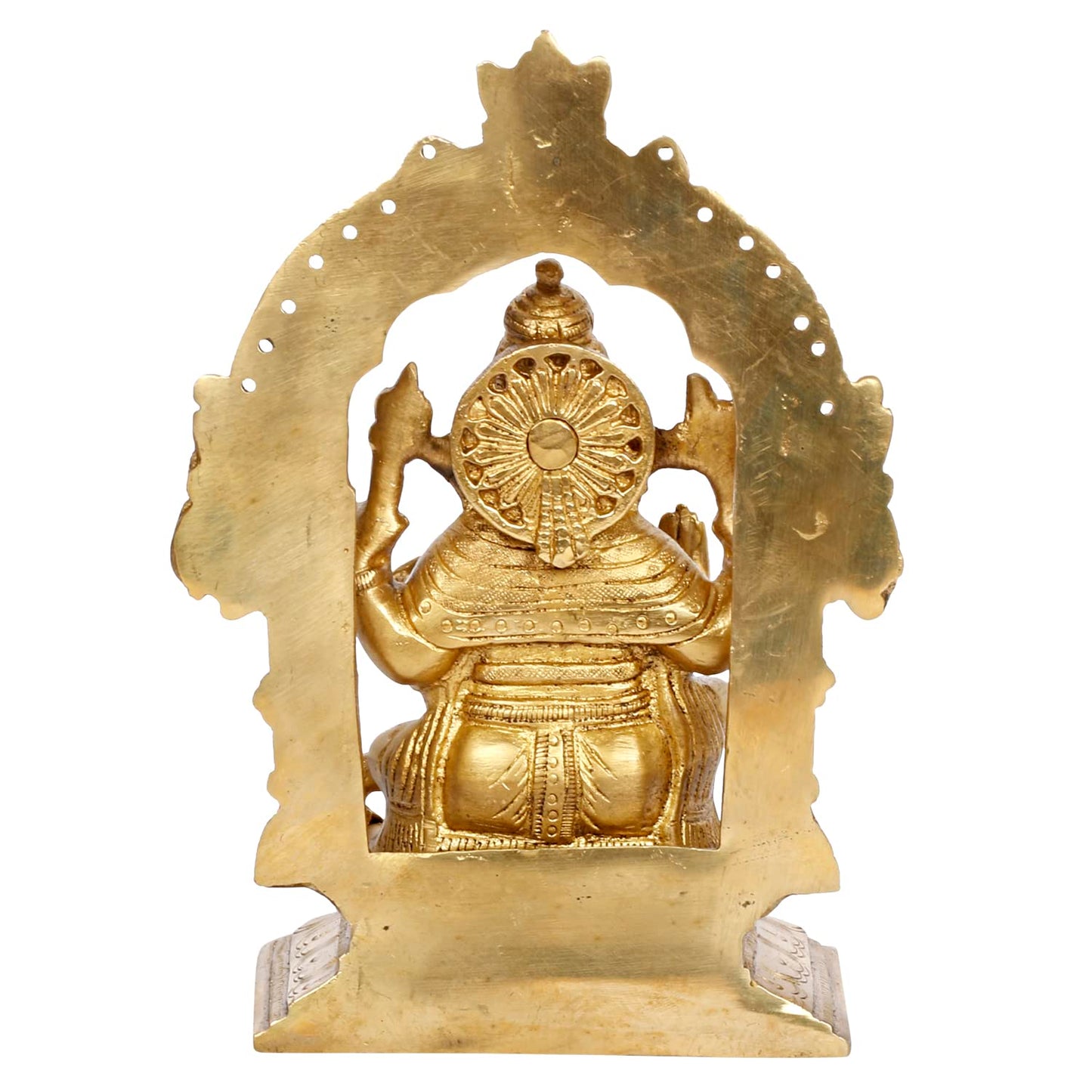 Brass Ganesh Bhagwan Idol Ganesha Statue Ganpati Murti for Puja Home Entrance Decor Diwali Gift 7 Inch. - SvarupArt