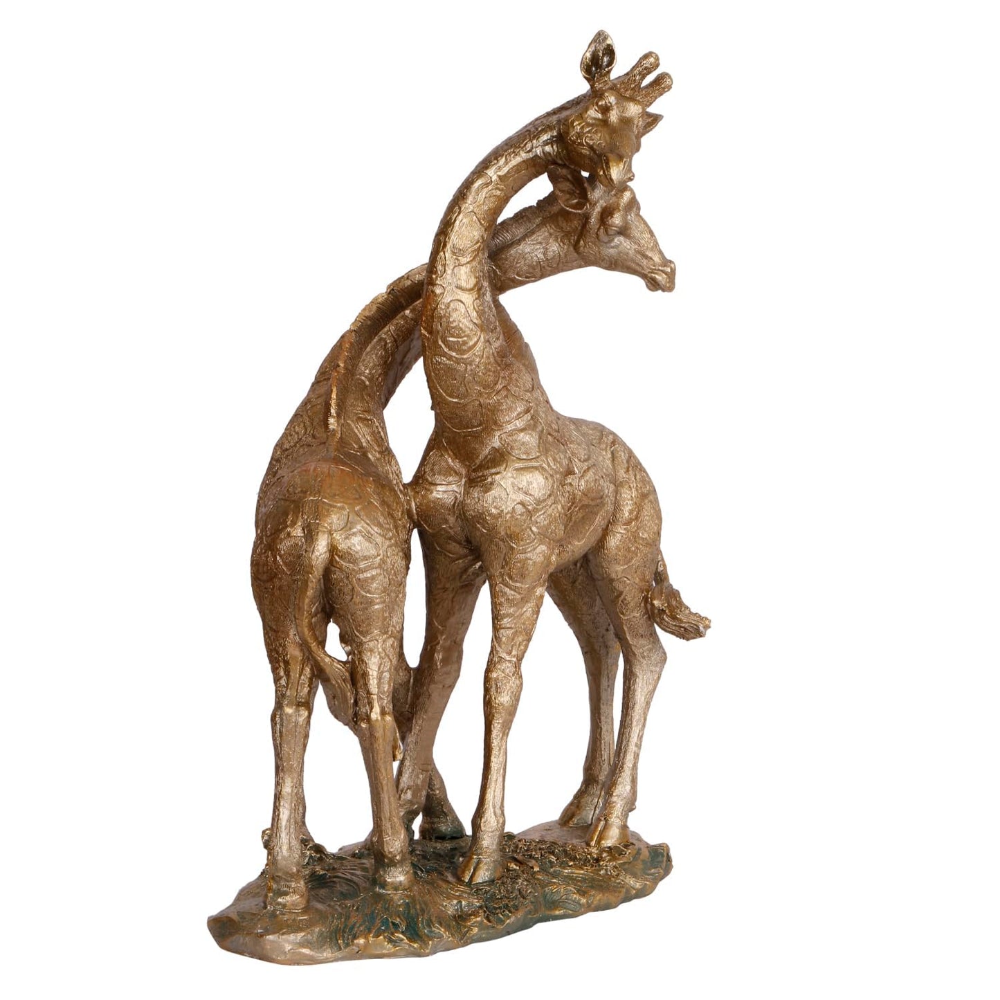 Resin Giraffe for Valentine Gift in Gold Color Height 10.5 Inches - SvarupArt