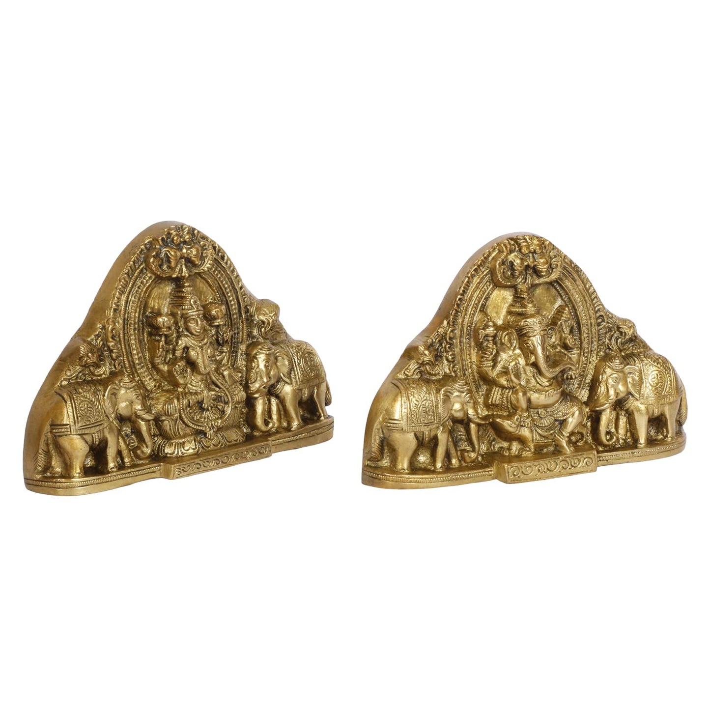 Brass Laxmi Ganesh Idol Set Bhagwan Ganpati Murti Metal Statue Sitting Laxmi Ji for Home Office Decor Pooja Good Luck - SvarupArt