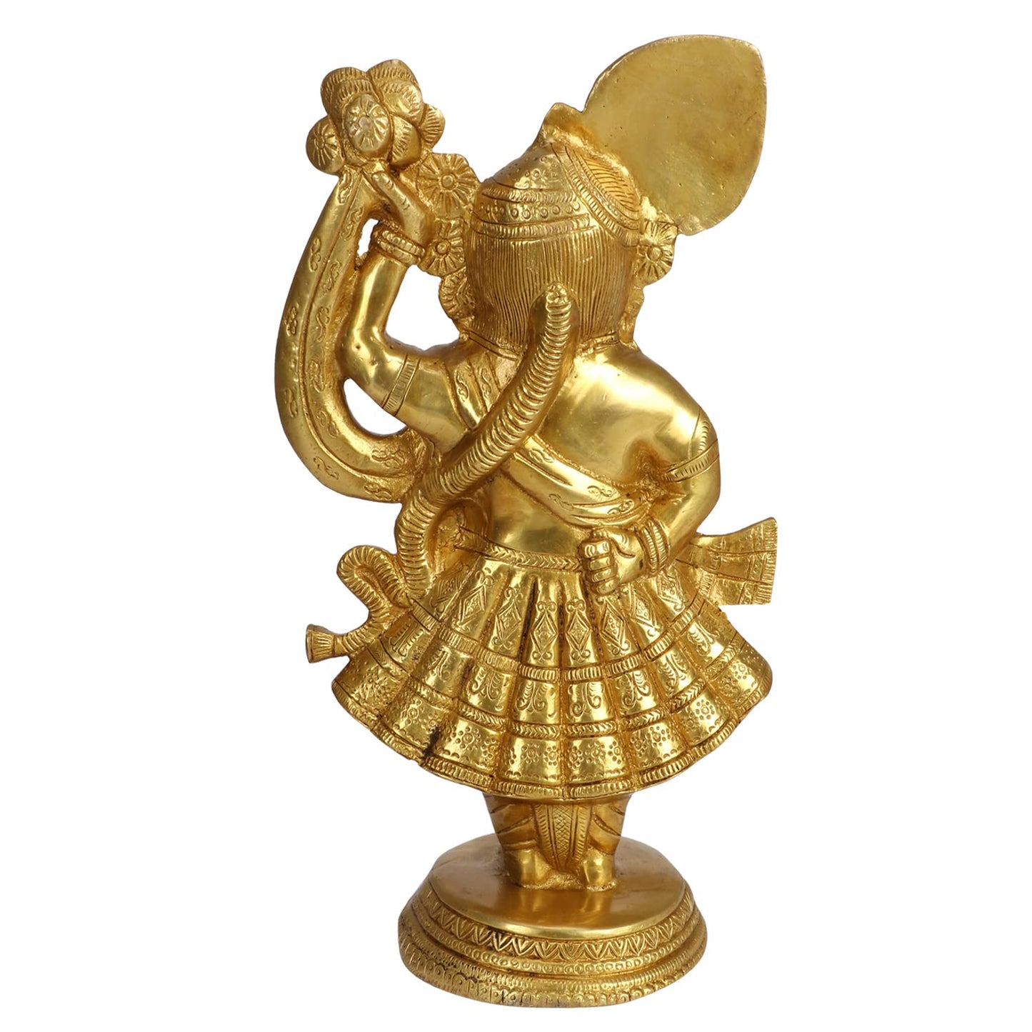Brass Krishna Bhagwan Idol Murli Kishan Murti Playing Bansuri Gift for Home Mandir Decor Marriage Height 12.5 Inch We... - SvarupArt