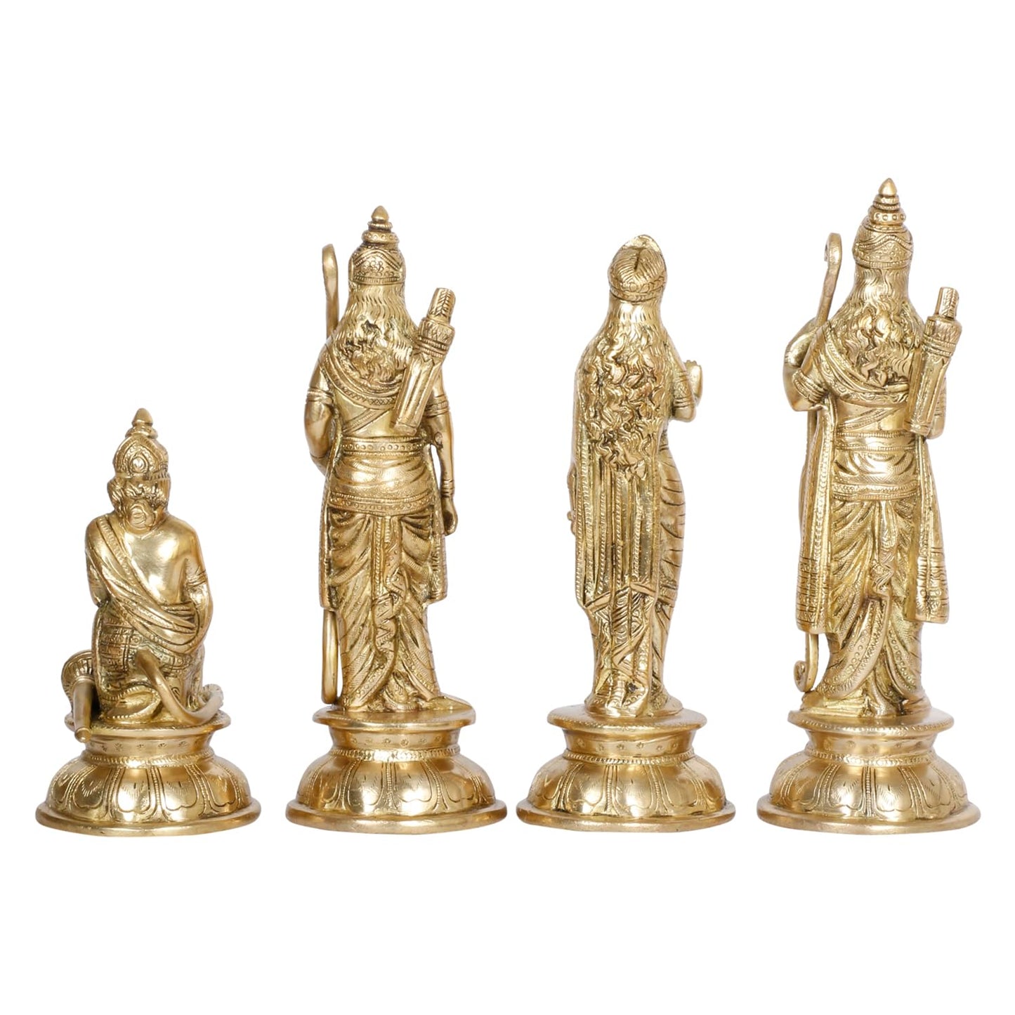 Brass Lord Rama Family Ram Darbar Ram, Sita, Laxman, Hanuman for Home Office Pooja Decor Gift Decor - SvarupArt
