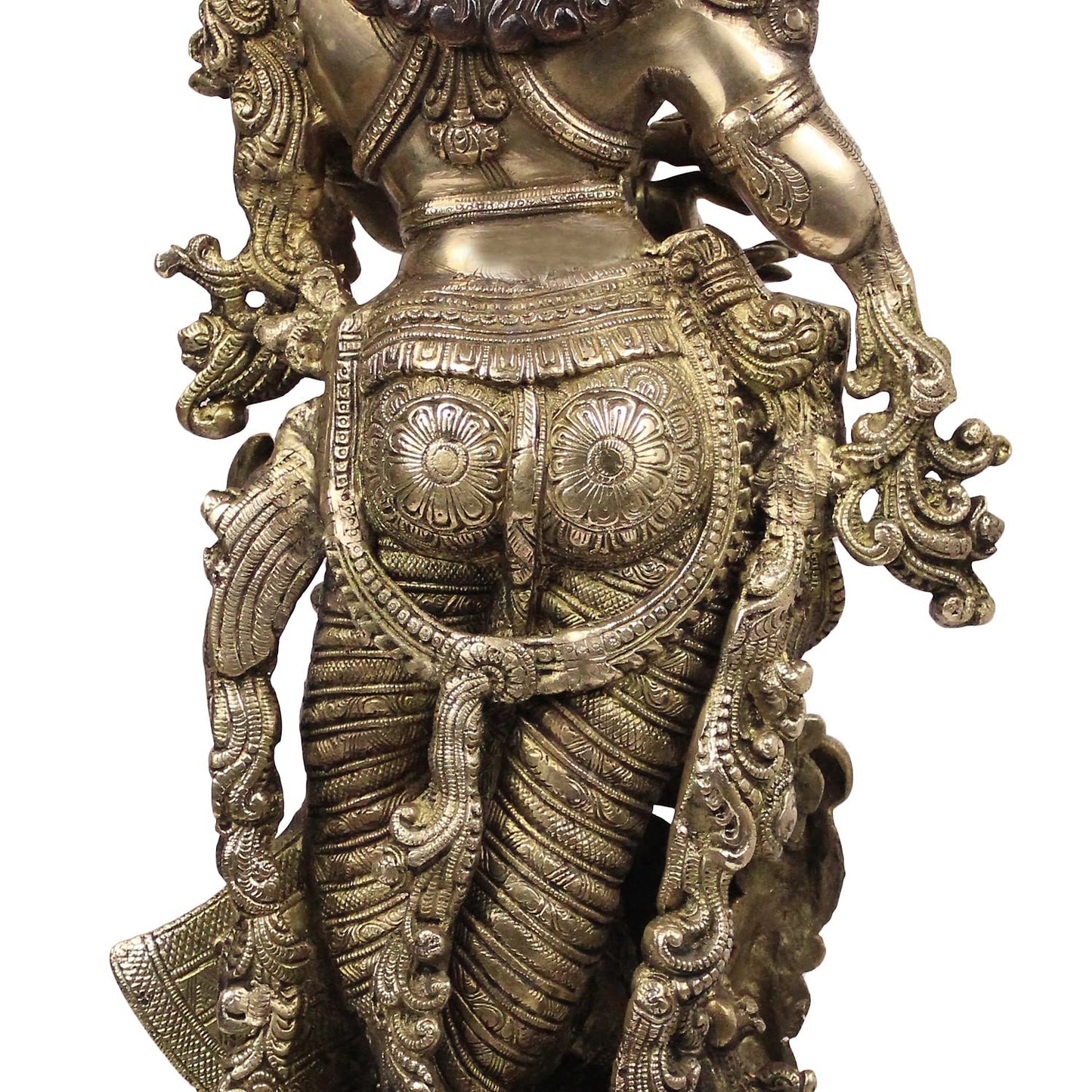 Brass Radha Murti in Multicolor Height 29 Inch - SvarupArt