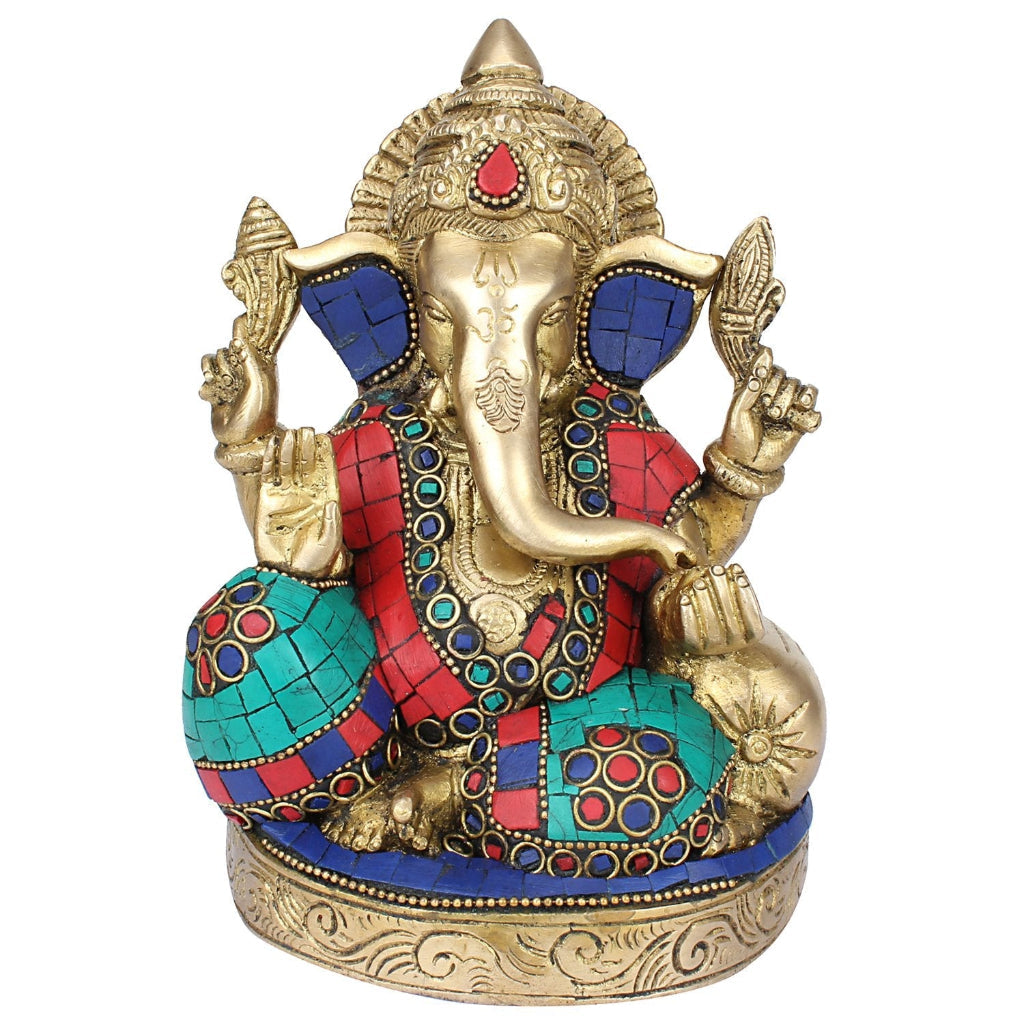 Brass Ganpati murti