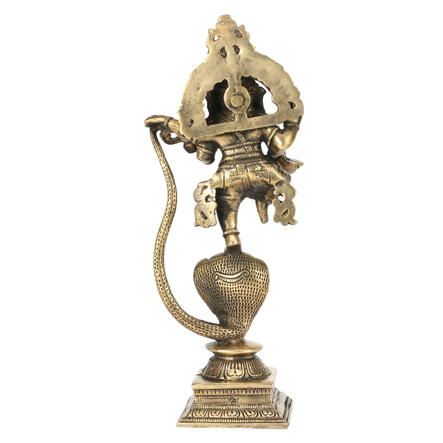 Brass Dancing Ganesha Idol In Gold Color Height 10 Inch Weight 1.4 Kg - SvarupArt