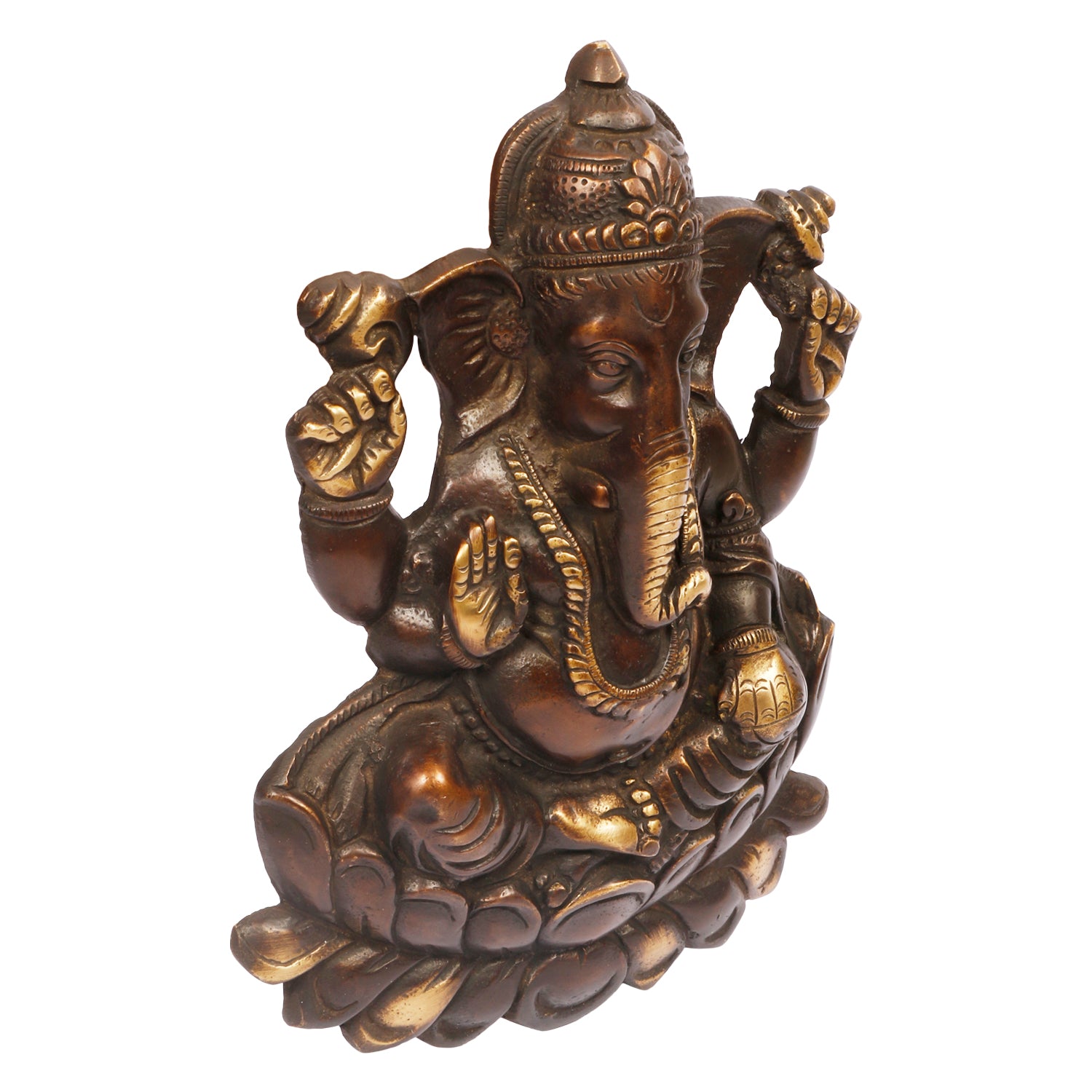 Brass Wall Hanging Ganesha Idol In Multicolor Height 6.5 Inch Weight 1.7 Kg - SvarupArt