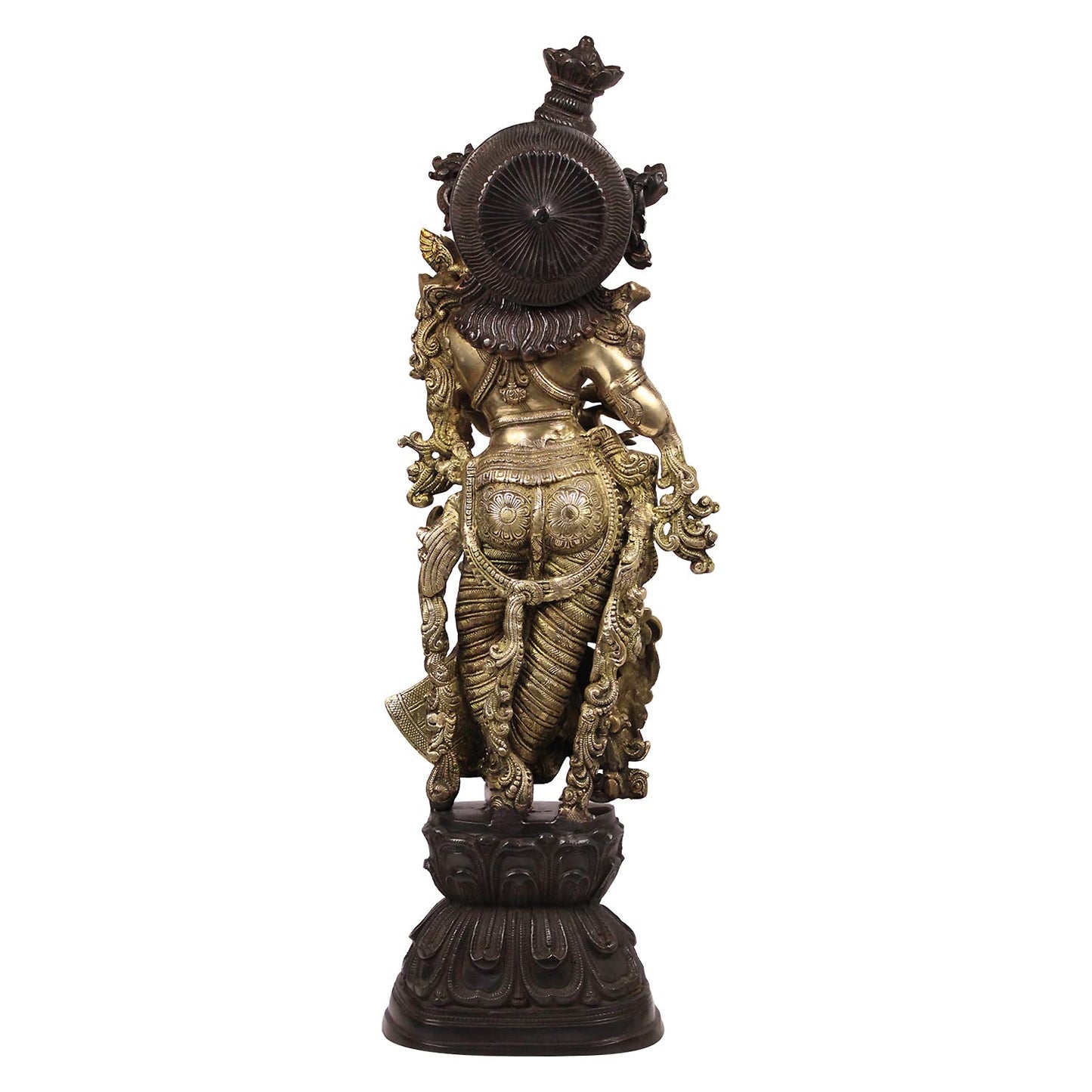 Brass Radha Murti in Multicolor Height 29 Inch - SvarupArt