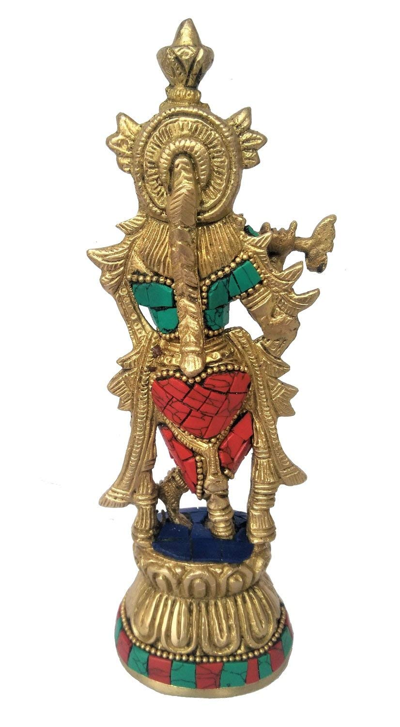 Krishna Bhagwan Idol with Flue in Multicolor Height 6.6 Inch - SvarupArt