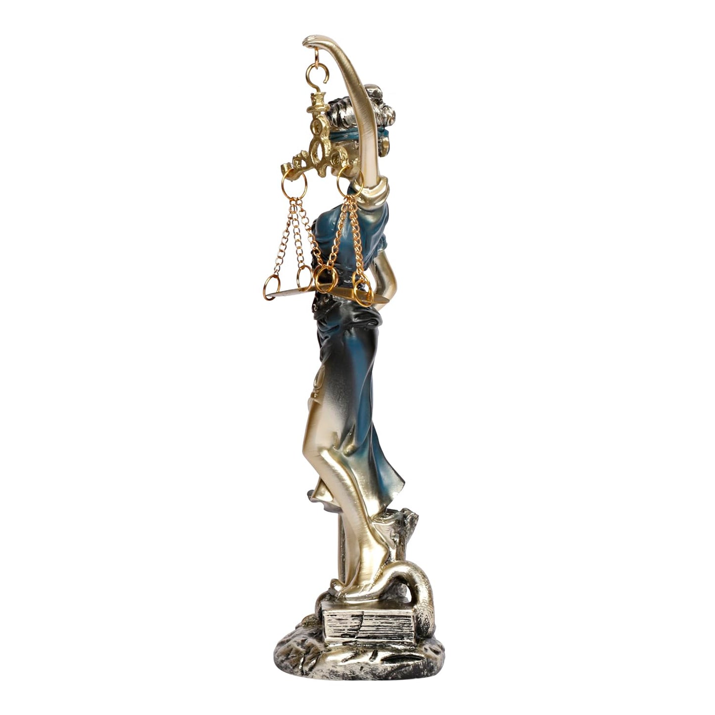 Lady Justice Statue Greek Roman Goddess of Justice Lady Of Law And Equality Andha Kanoon Multicolor 9 Inch - SvarupArt