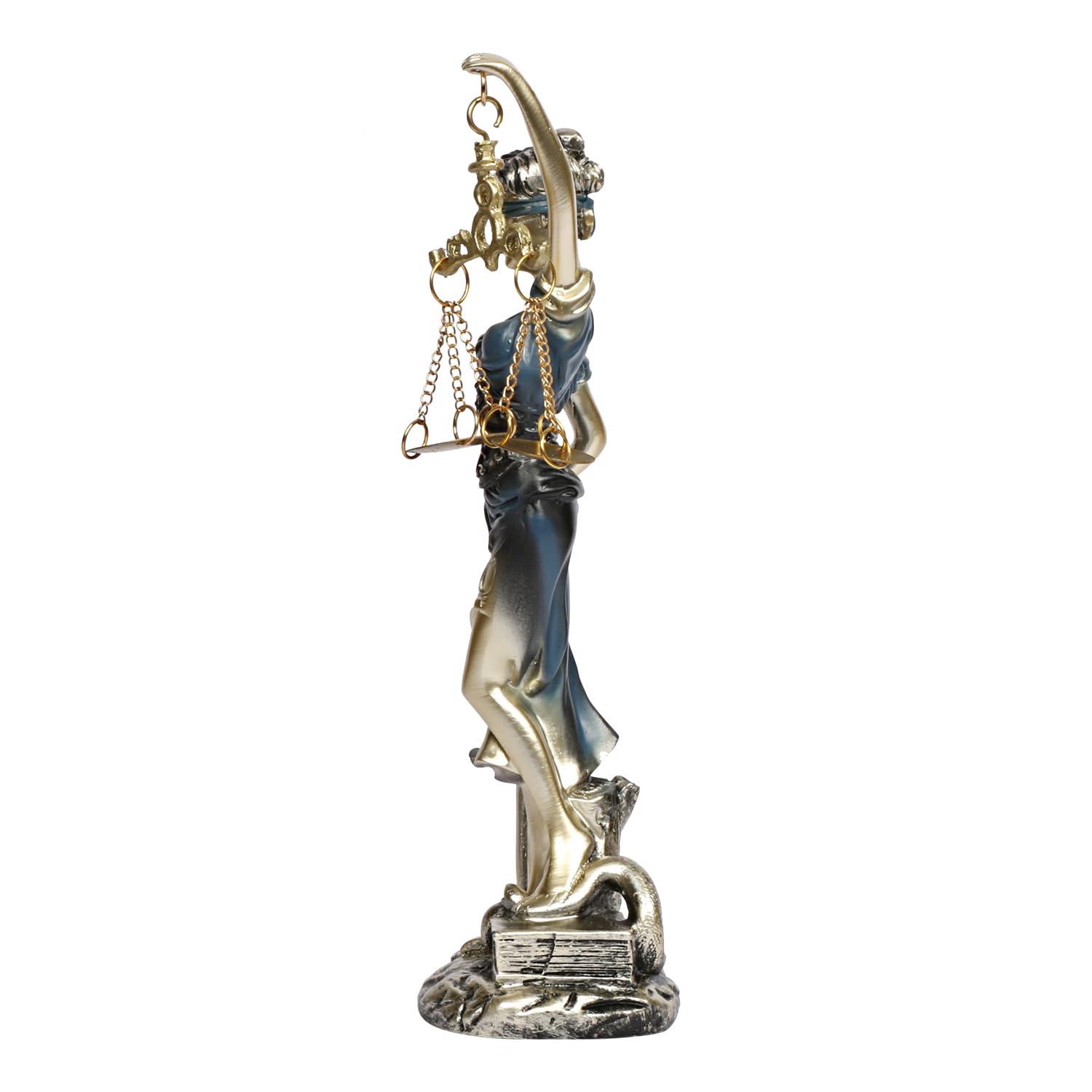 Lady Justice Statue Greek Roman Goddess of Justice Lady Of Law And Equality Andha Kanoon Multicolor 9 Inch - SvarupArt