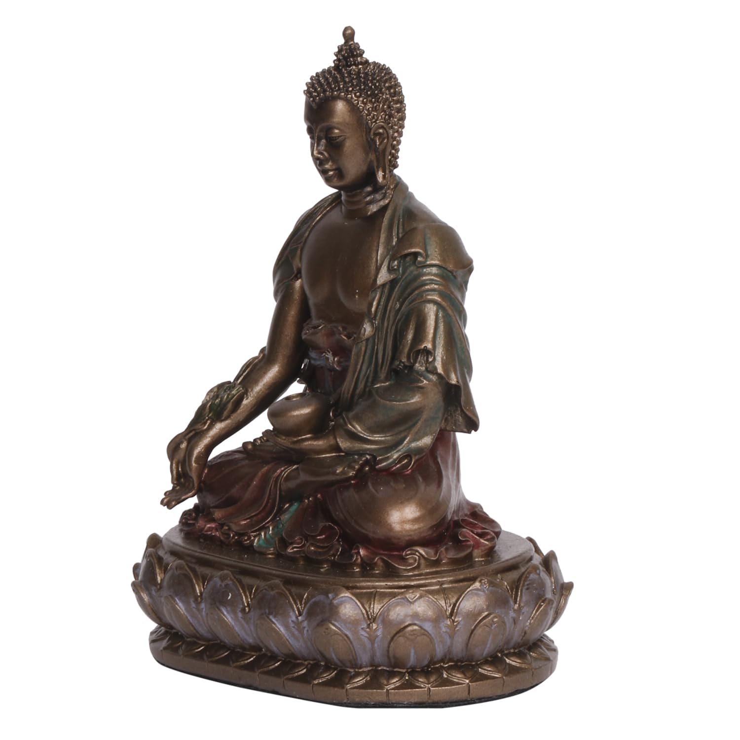 Resin Buddha Idol For Home Table Decor, Height 5.5 Inch - SvarupArt