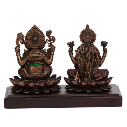 Resin Laxmi Ganesh Statue Murti Height 5 Inches - SvarupArt