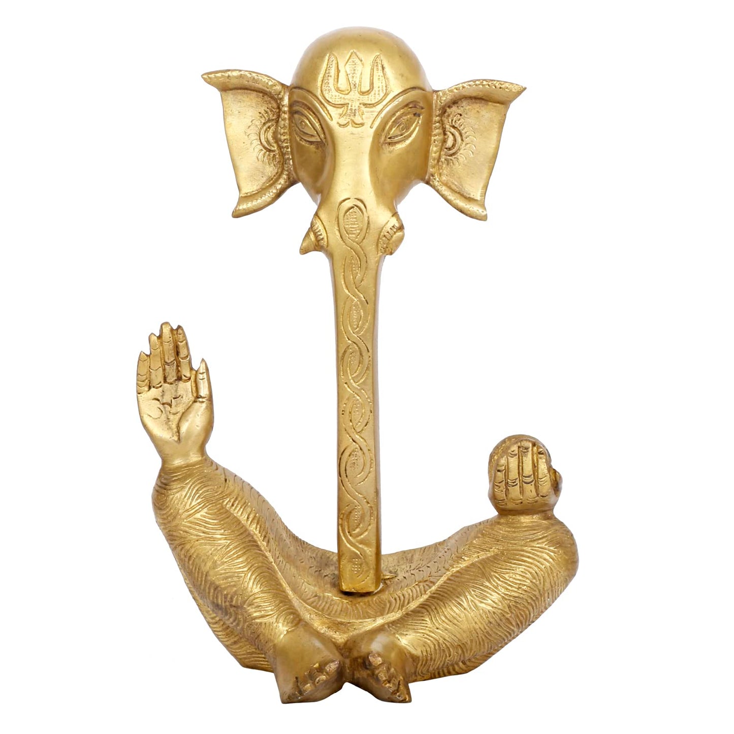 Brass Ganesh Bhagwan Idol Ganesha Statue Ganpati Murti for Puja Home Entrance Decor Diwali Gift Height 9 Inch. - SvarupArt