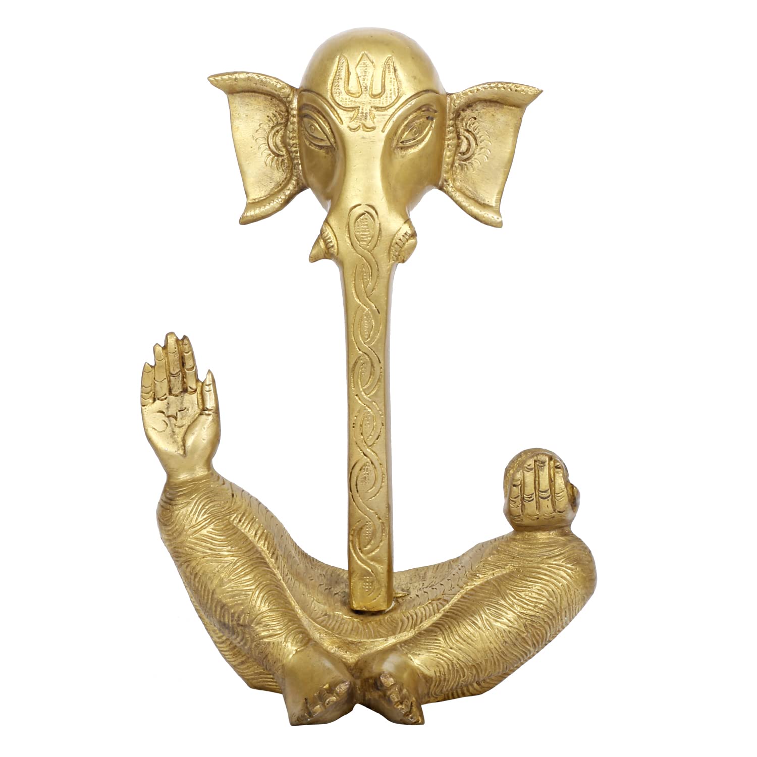 Brass Ganesh Bhagwan Idol Ganesha Statue Ganpati Murti for Puja Home Entrance Decor Diwali Gift Height 9 Inch. - SvarupArt
