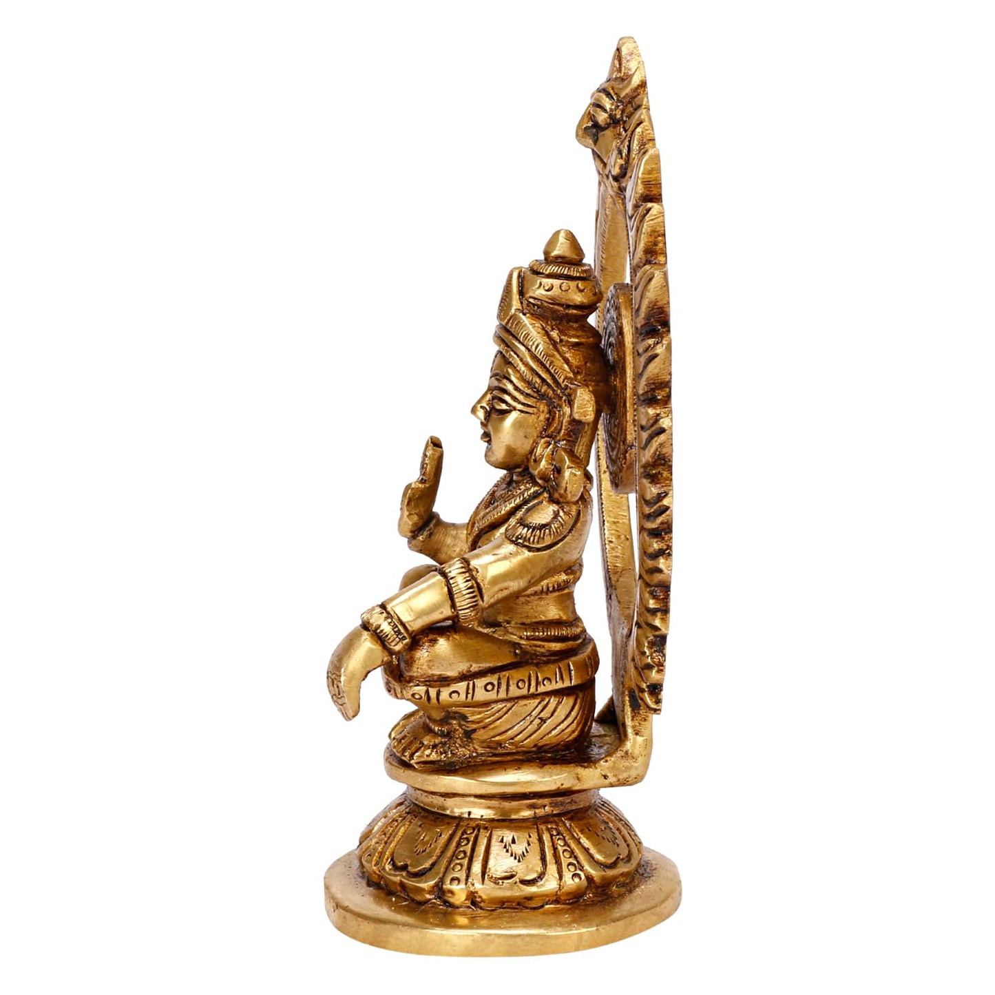 Brass Lord Ayyappan Ayyappa Sabarimala Swamy Sabarimalai Statue Idol Sculpture Blessing for Puja Decor Gift