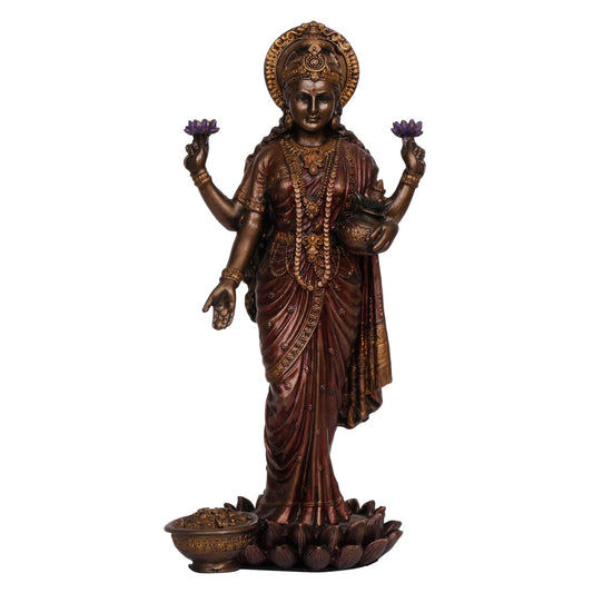 Mata Lakshmi Statue For Prosperity, Fortune, And Well-Being Height Of 10 Inches - SvarupArt