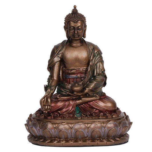 Resin Buddha Idol For Home Table Decor, Height 5.5 Inch - SvarupArt