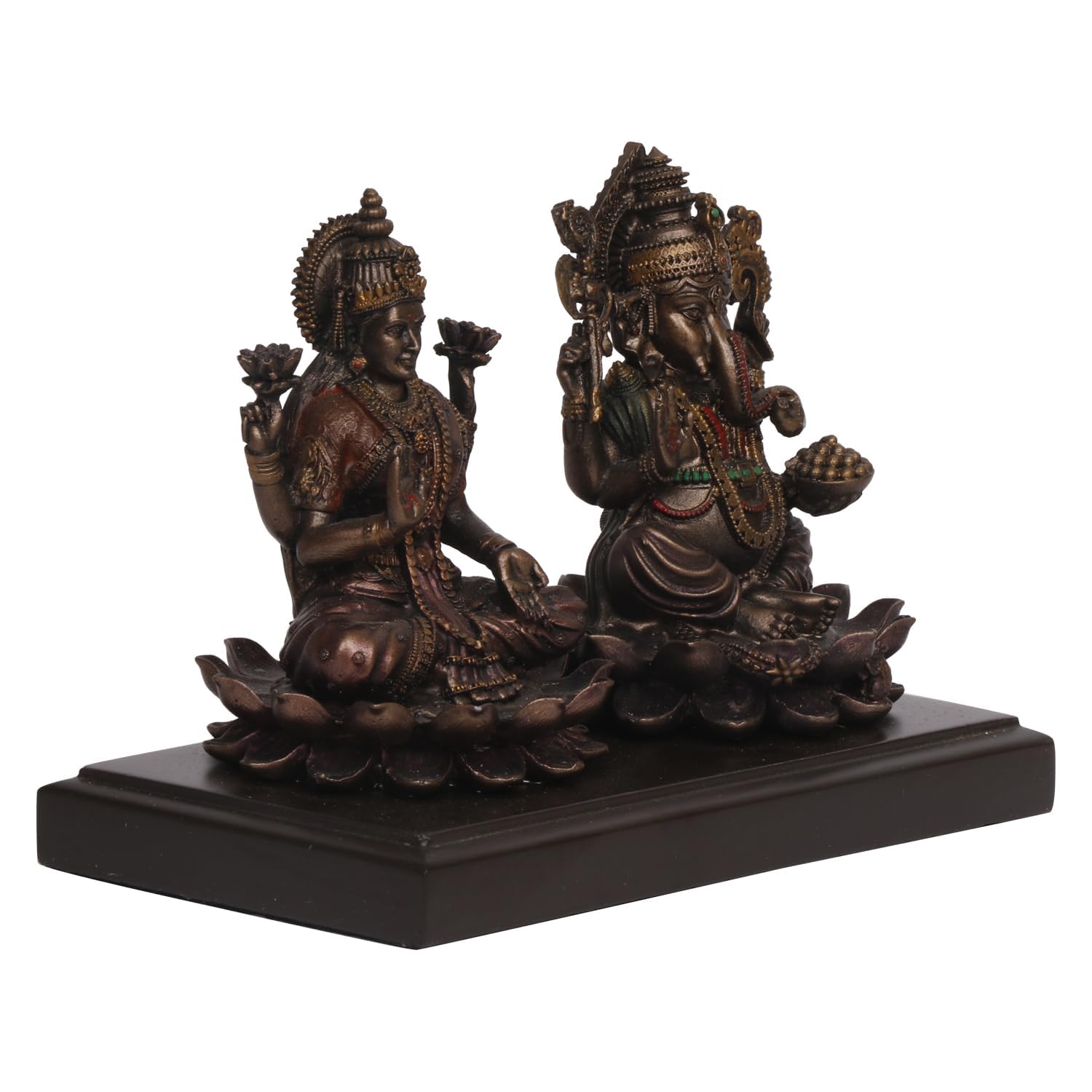 Resin Laxmi Ganesh Statue Murti Height 5 Inches - SvarupArt