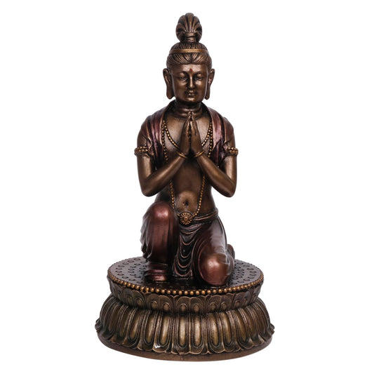 Resin Buddha Figurine Measures 10.5 Inches In Height - SvarupArt