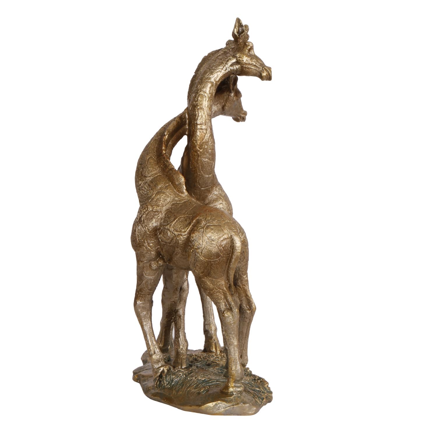 Resin Giraffe for Valentine Gift in Gold Color Height 10.5 Inches - SvarupArt