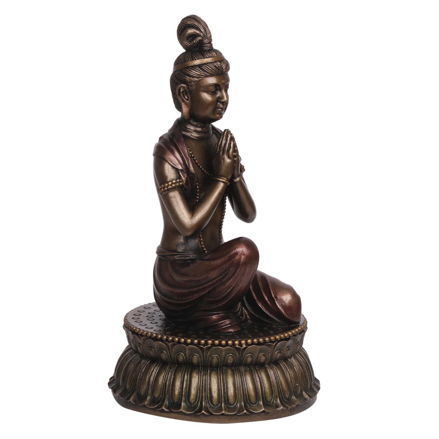 Resin Buddha Figurine Measures 10.5 Inches In Height - SvarupArt