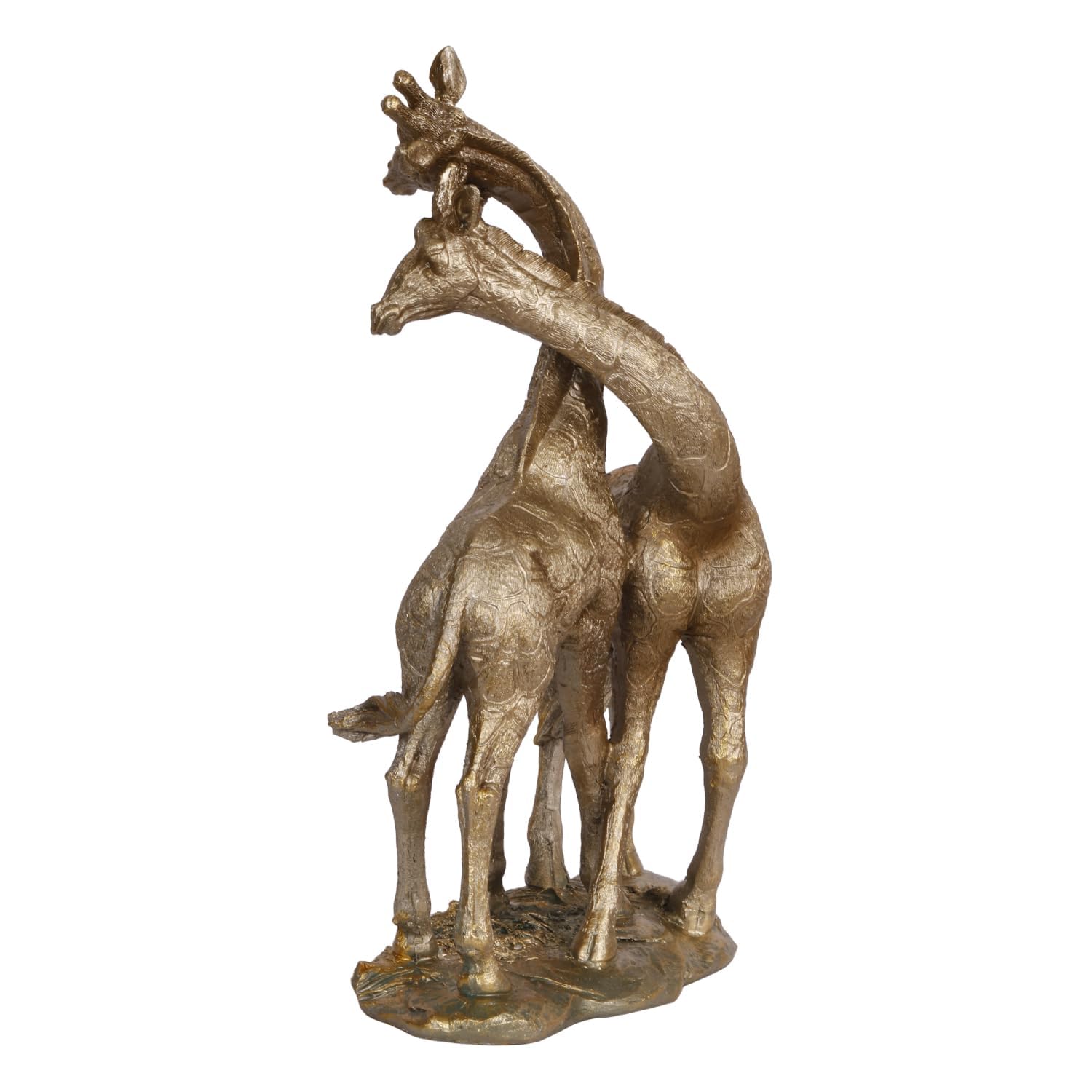Resin Giraffe for Valentine Gift in Gold Color Height 10.5 Inches - SvarupArt