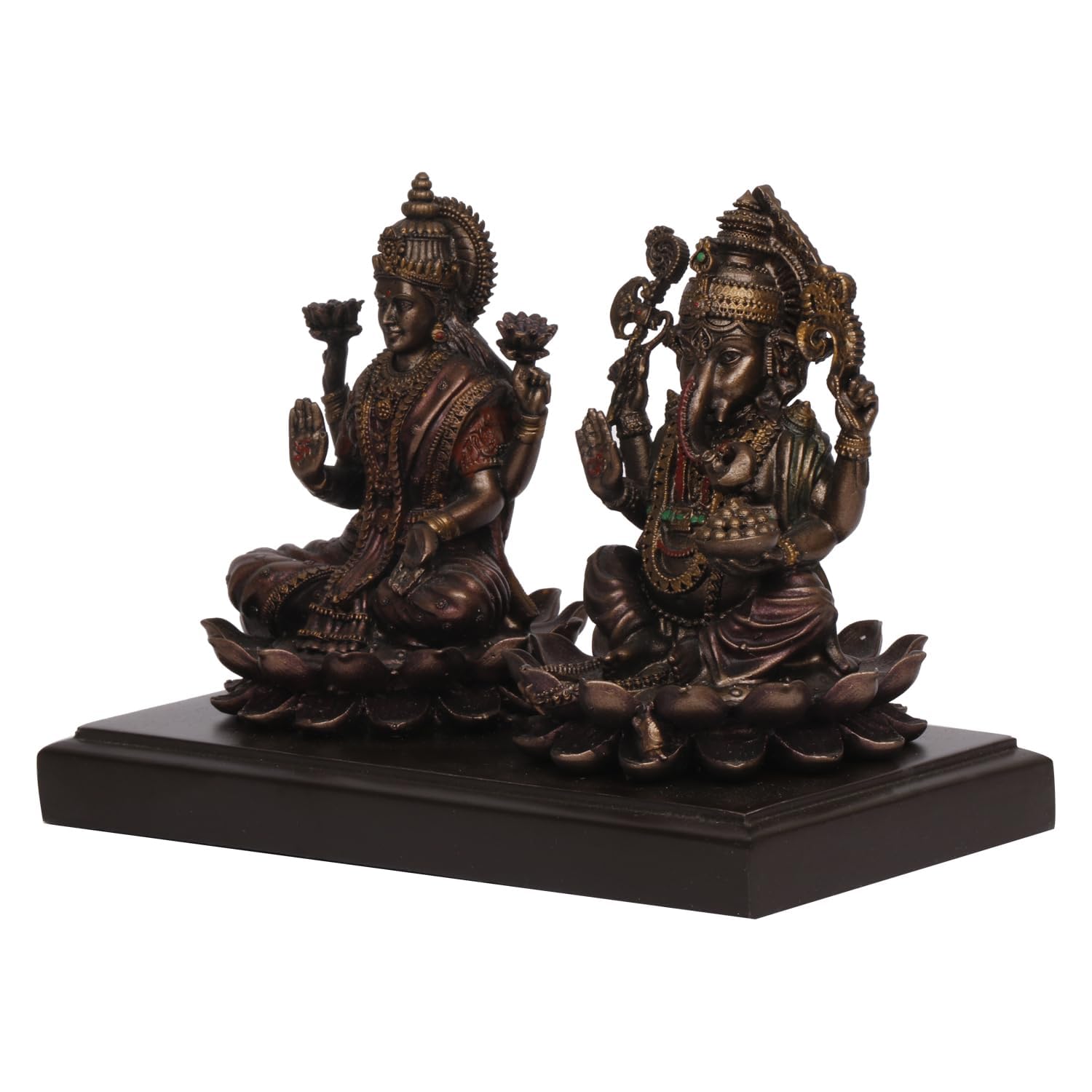 Resin Laxmi Ganesh Statue Murti Height 5 Inches - SvarupArt