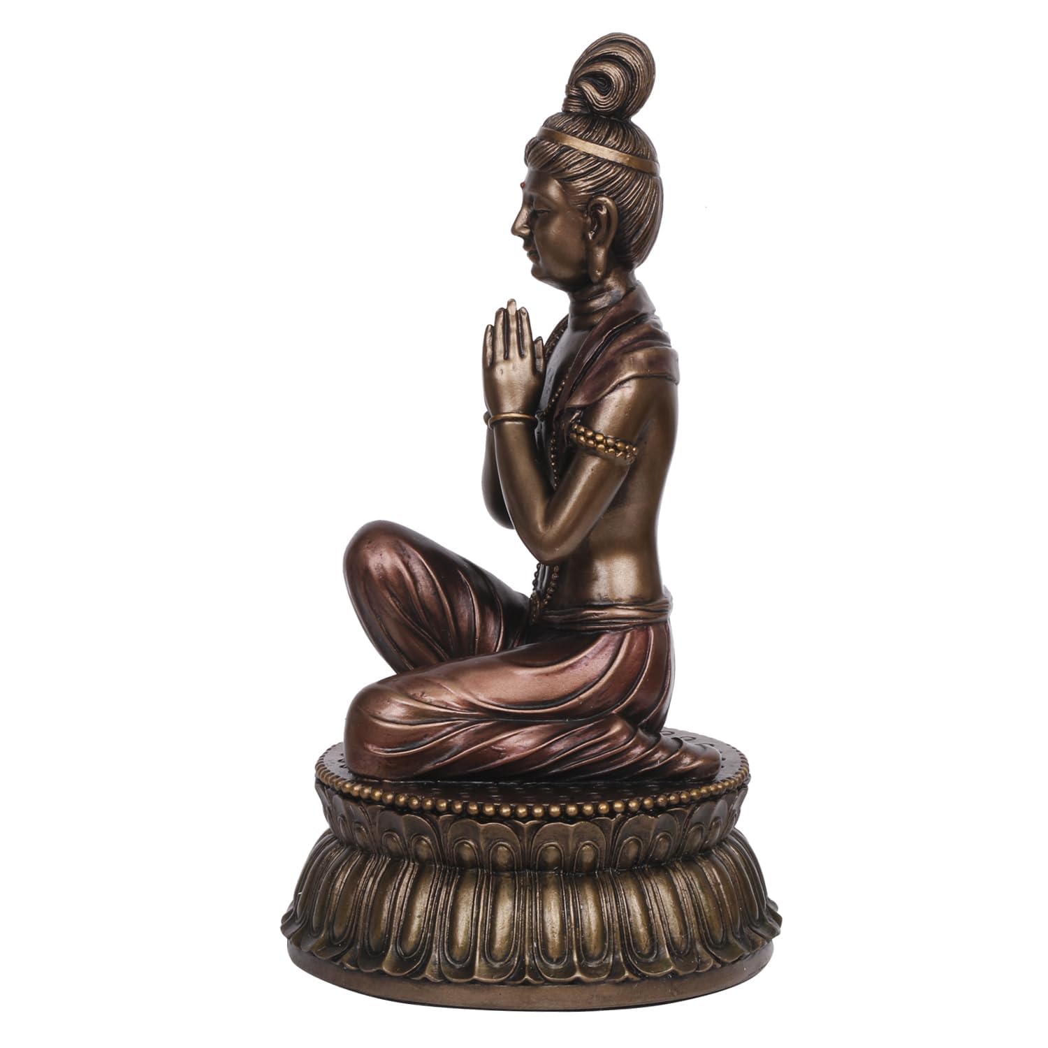 Resin Buddha Figurine Measures 10.5 Inches In Height - SvarupArt