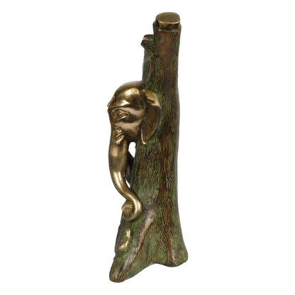Brass Ganesha Idol for Home Decoration Ganpati Statue Murti for Gift Height 12 Inch Weight 4.9 Kg Color Bronze