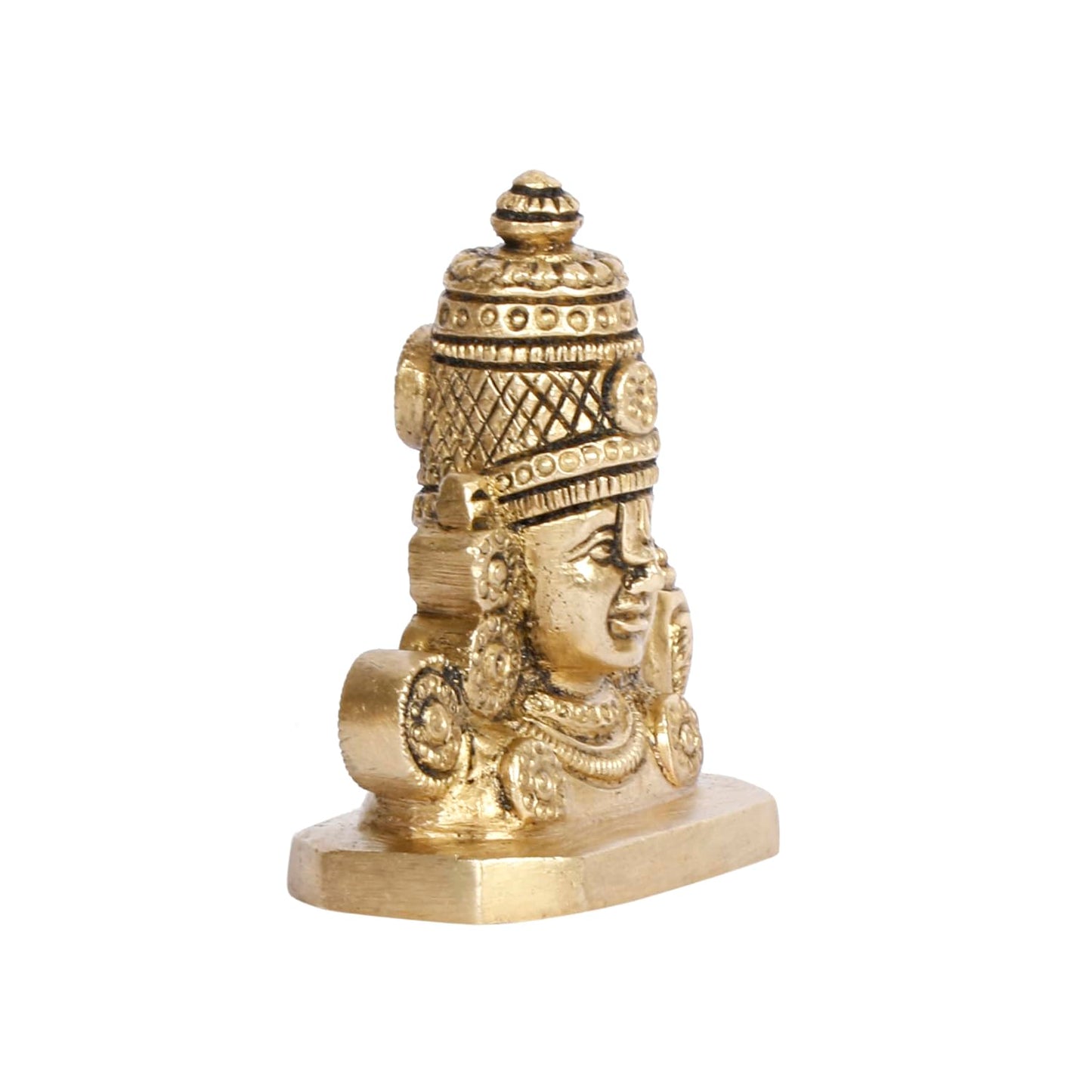 Brass Tirupati Balaji Venkateshwara Statue Vishnu Chakra Namah Shankh Murti Lord Srinivasa Religious Idol - SvarupArt