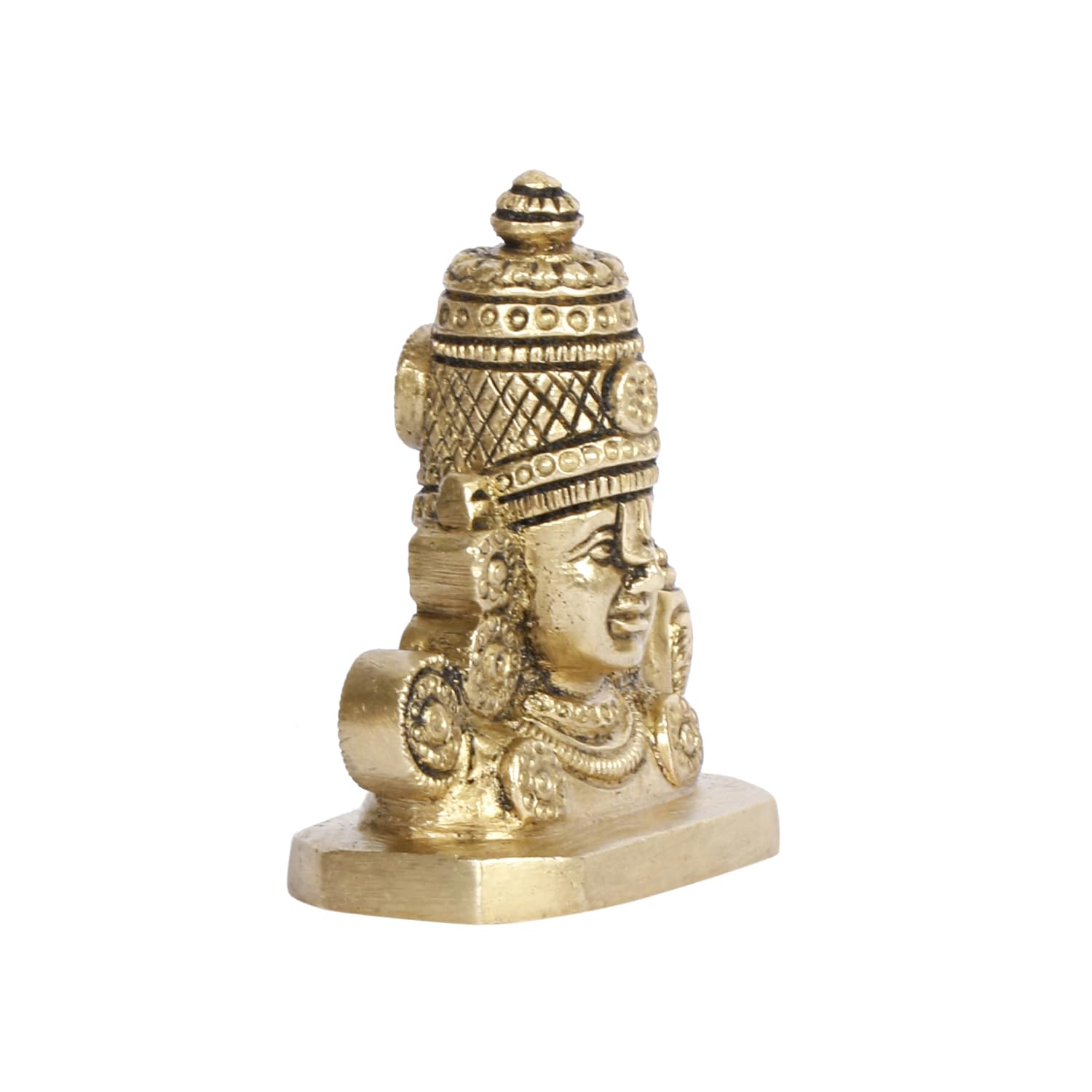 Brass Tirupati Balaji Venkateshwara Statue Vishnu Chakra Namah Shankh Murti Lord Srinivasa Religious Idol - SvarupArt
