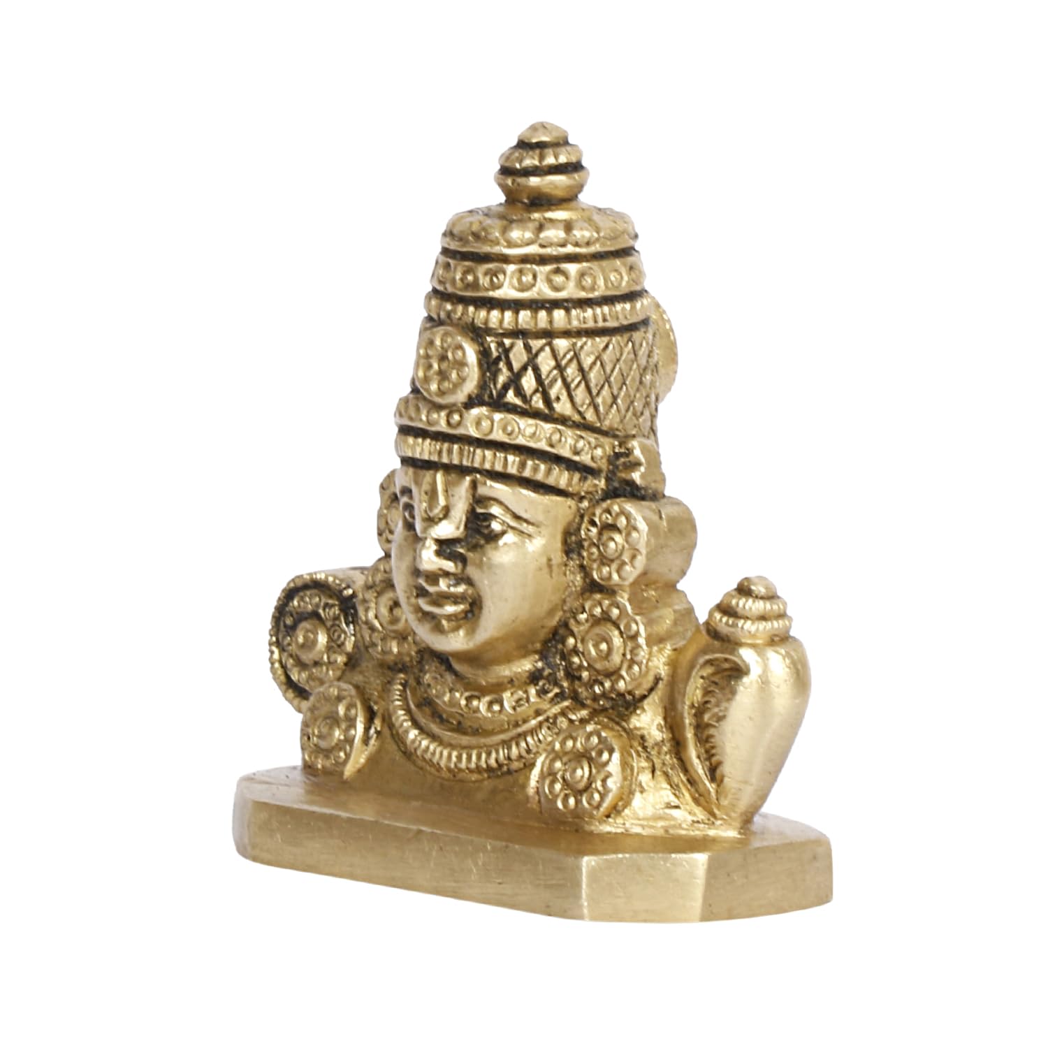 Brass Tirupati Balaji Venkateshwara Statue Vishnu Chakra Namah Shankh Murti Lord Srinivasa Religious Idol - SvarupArt