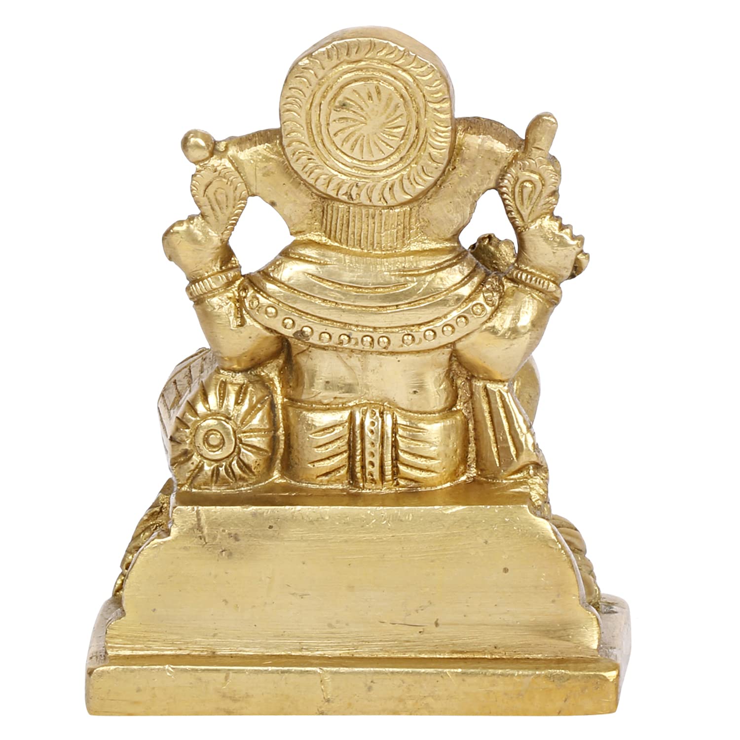 Brass Ganesh Bhagwan Idol Ganesha Statue Ganpati Murti for Home Entrance Decor Diwali Gift Height 4 Inch - SvarupArt