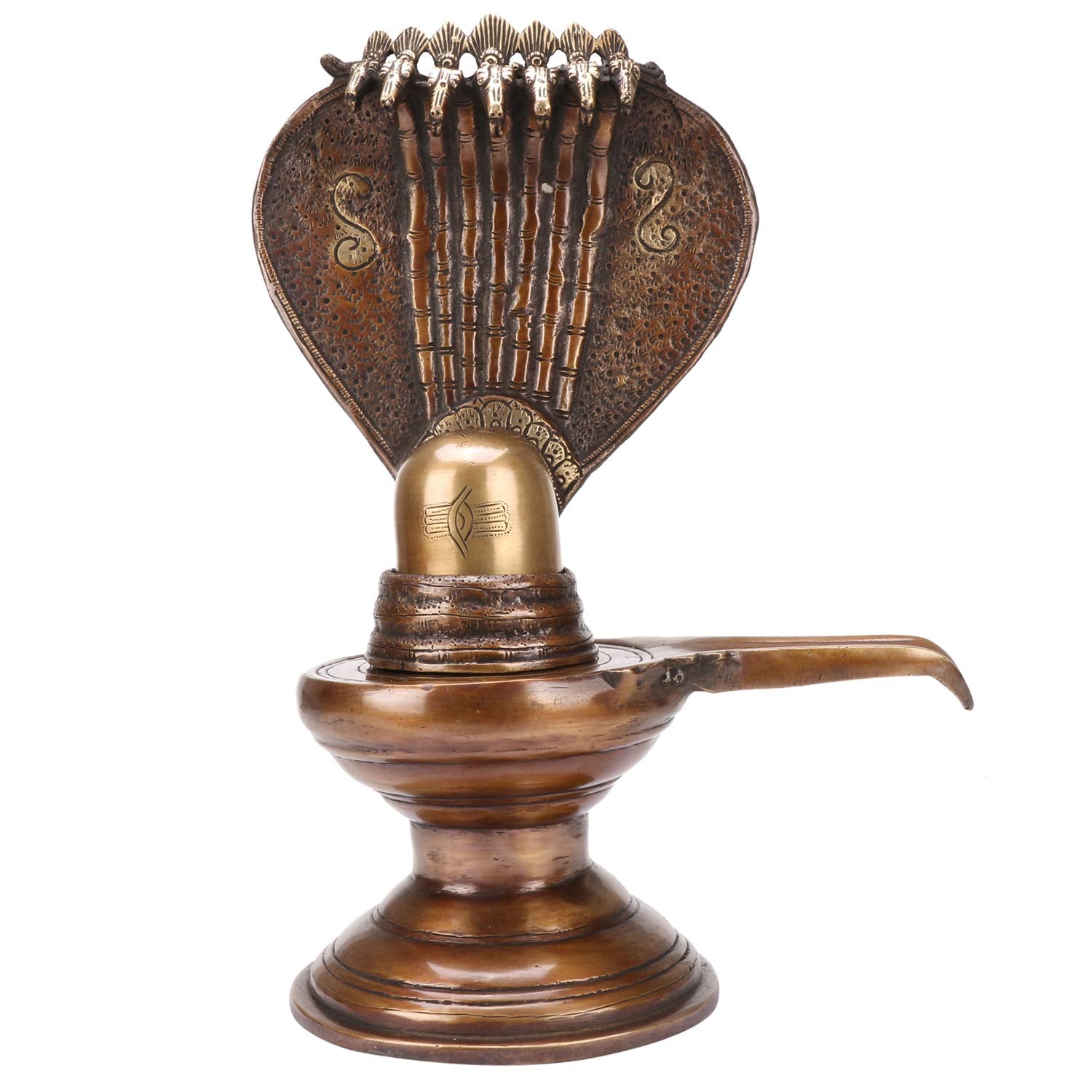 Brass Shiva Shivling with Snake Shivlingam Puja Statue God Mandir Temple Pooja Puja Home Decor Vastu Showpiece 12.5 Inch - SvarupArt