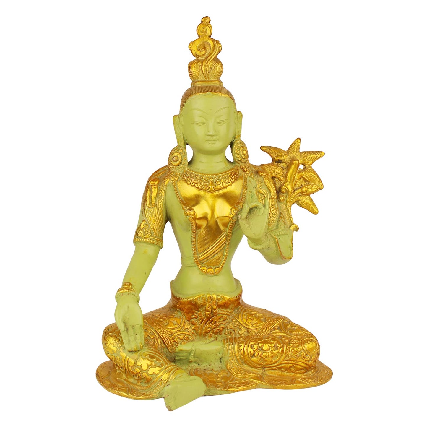 Brass Murti of Avalokiteshvara Tibetan Murti Idol Chenrezig for Home Office Living Room Decor Gift House Warming