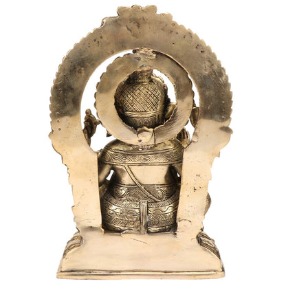 Brass Ganesha Idol for Home Decoration Ganpati Statue Murti for Gift Height 12 Inch Weight 4.5 Kg Color Gold - SvarupArt